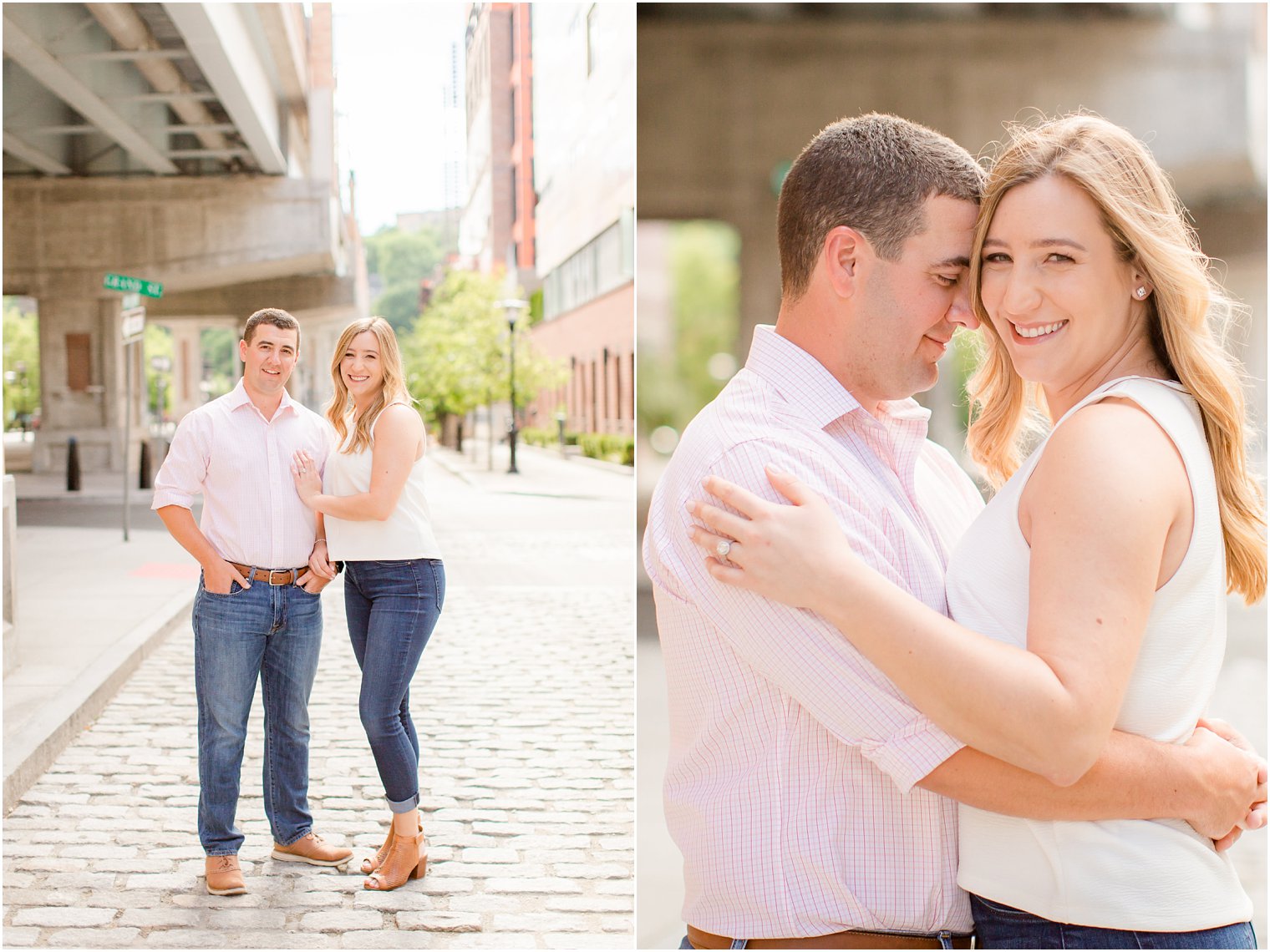 Hoboken NJ engagement portraits with NJ wedding photographer Idalia Photography