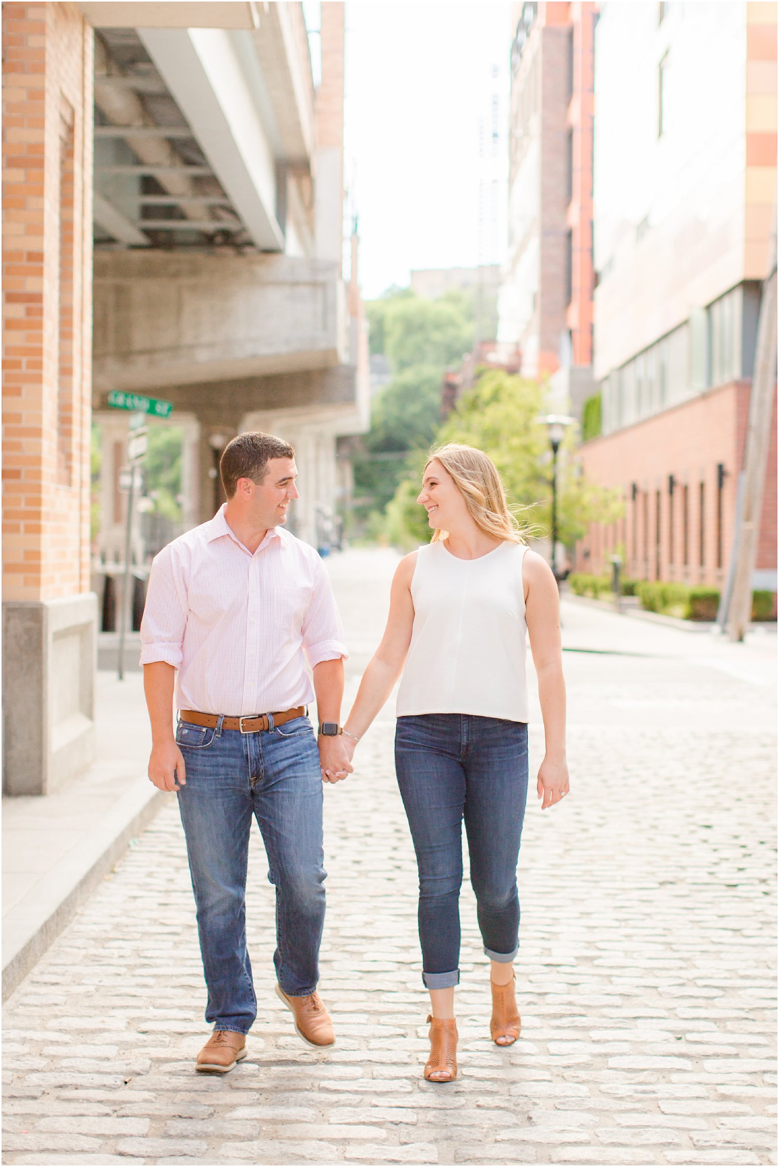 Hoboken NJ engagement portraits with Idalia Photography