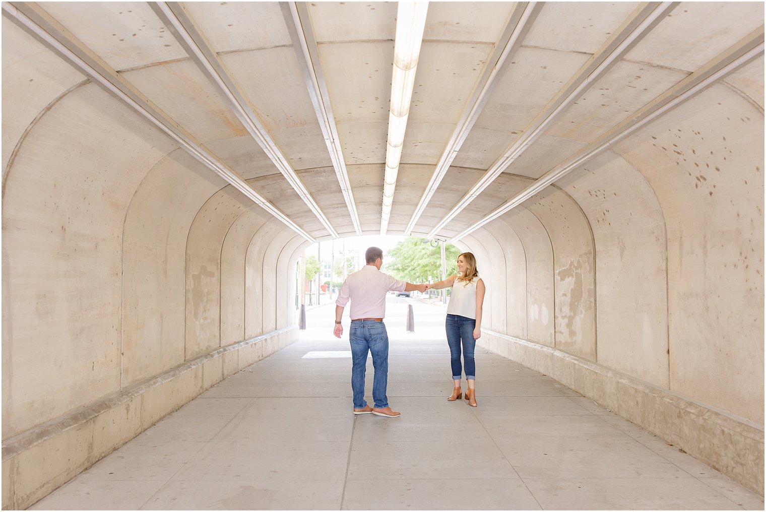 downtown Hoboken NJ engagement portraits with Idalia Photography