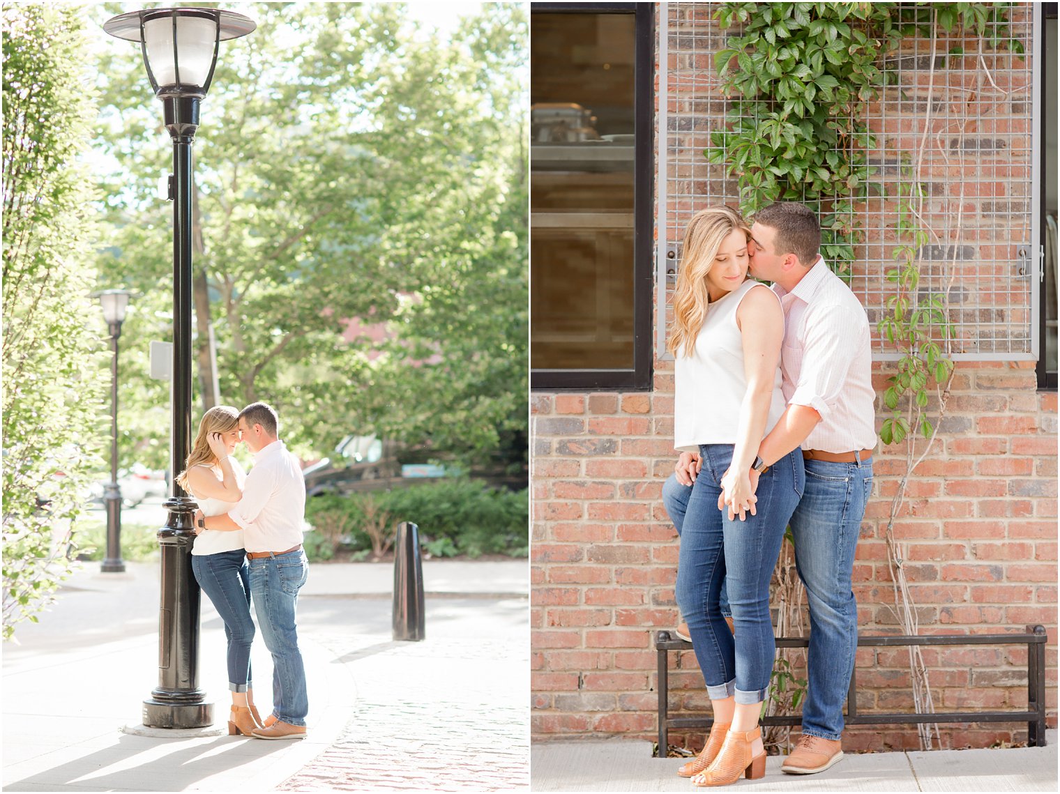 waterfront Hoboken NJ engagement portraits with Idalia Photography