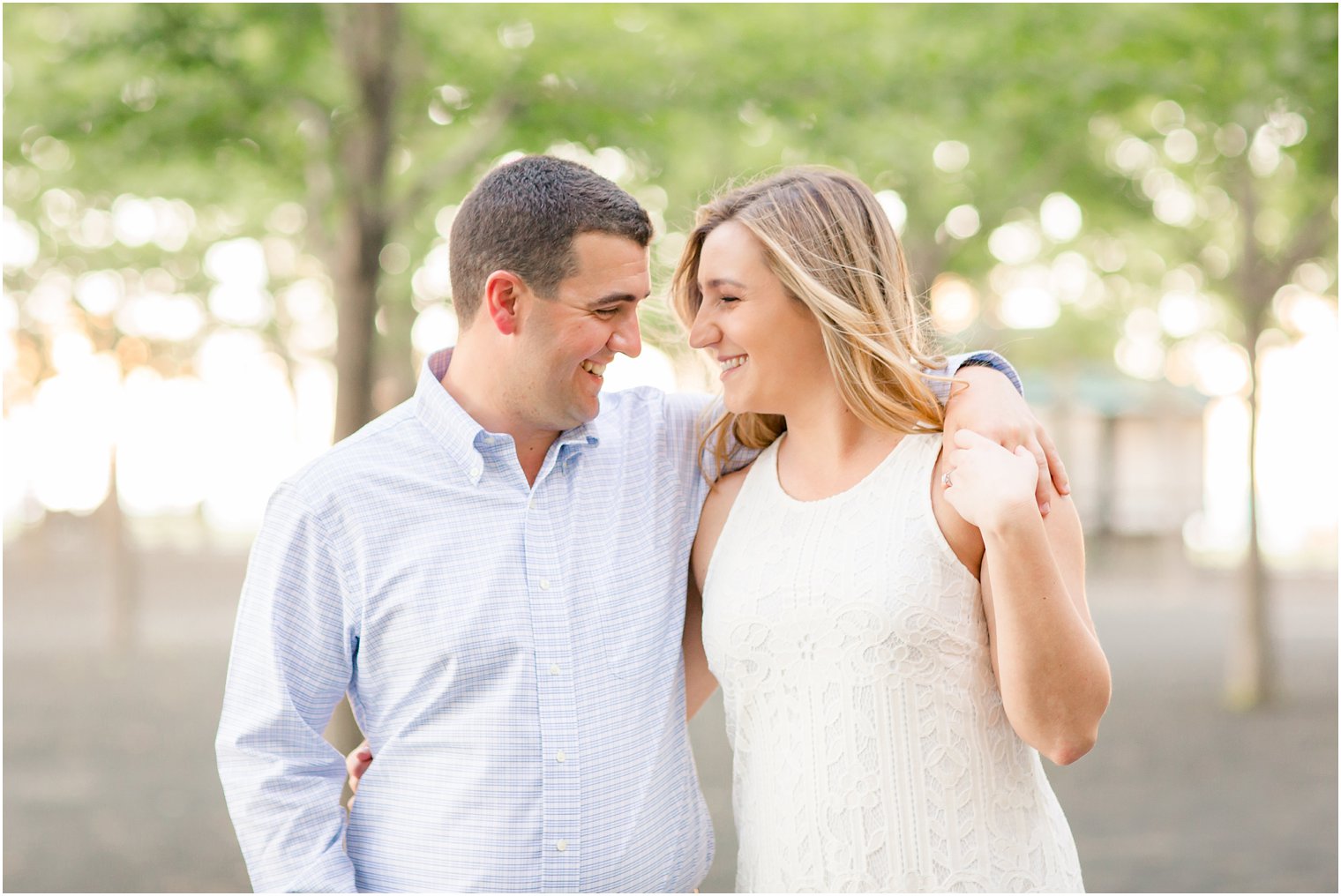 outdoor engagement portraits in Hoboken NJ with Idalia Photography