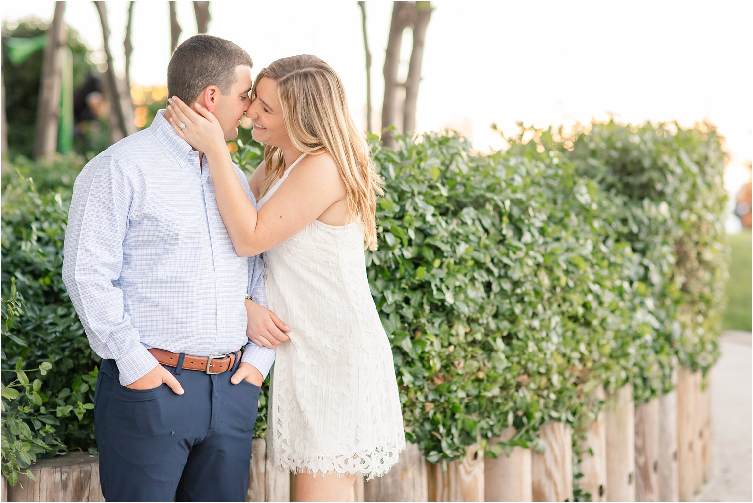 waterfront engagement portraits Hoboken NJ with Idalia Photography