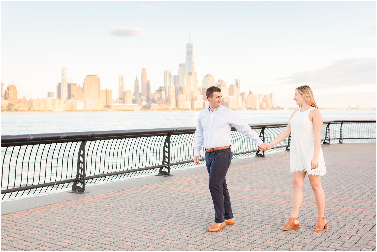 waterfront New Jersey engagement session with Idalia Photography