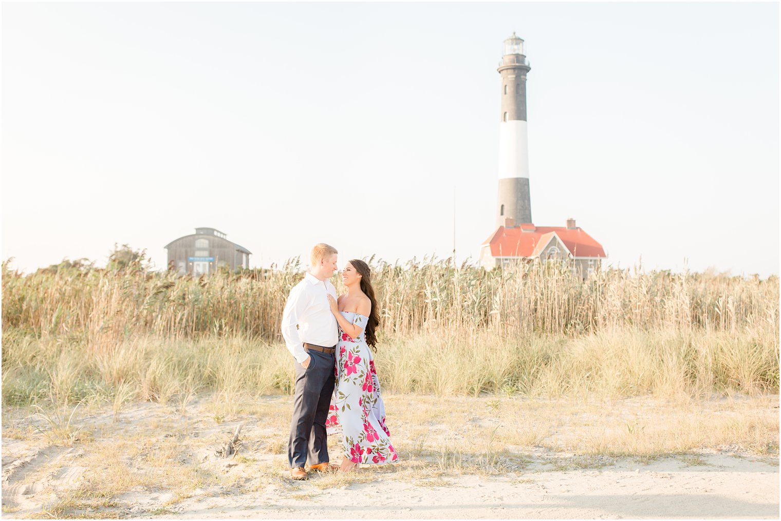 engagement session at Fire Island lighthouse with Idalia Photography