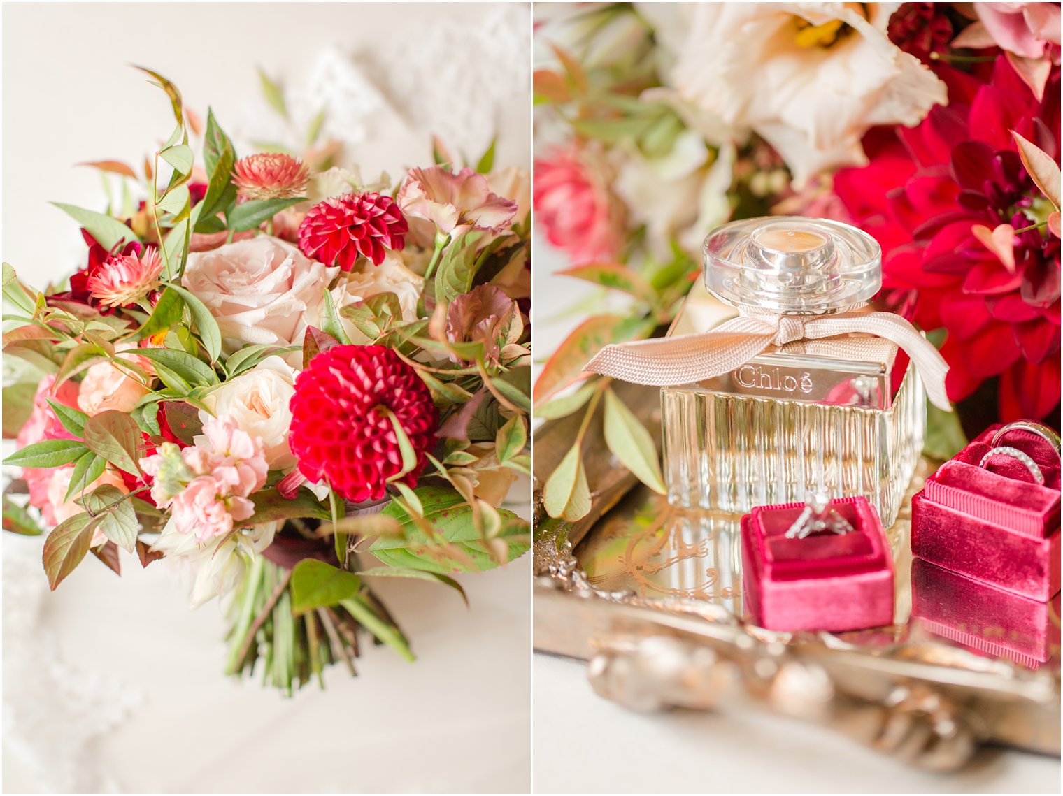 fall wedding bouquet by Blue Jasmine Design for Olde Mill Inn wedding day photographed by Idalia Photography