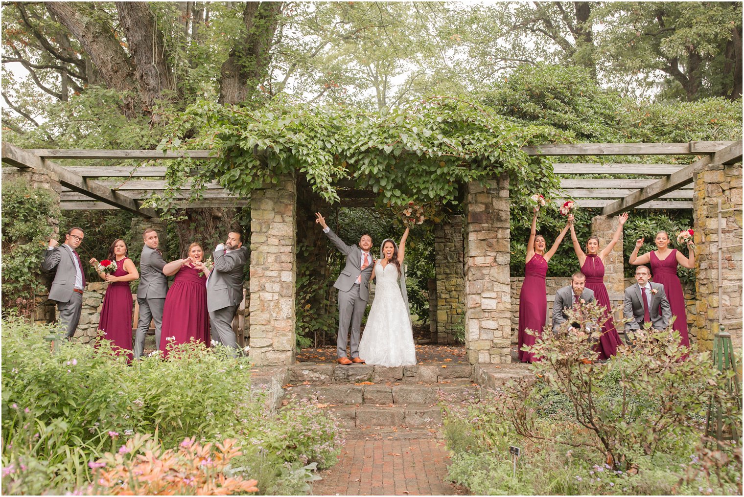 wedding party at Olde Mill Inn photographed by Idalia Photography