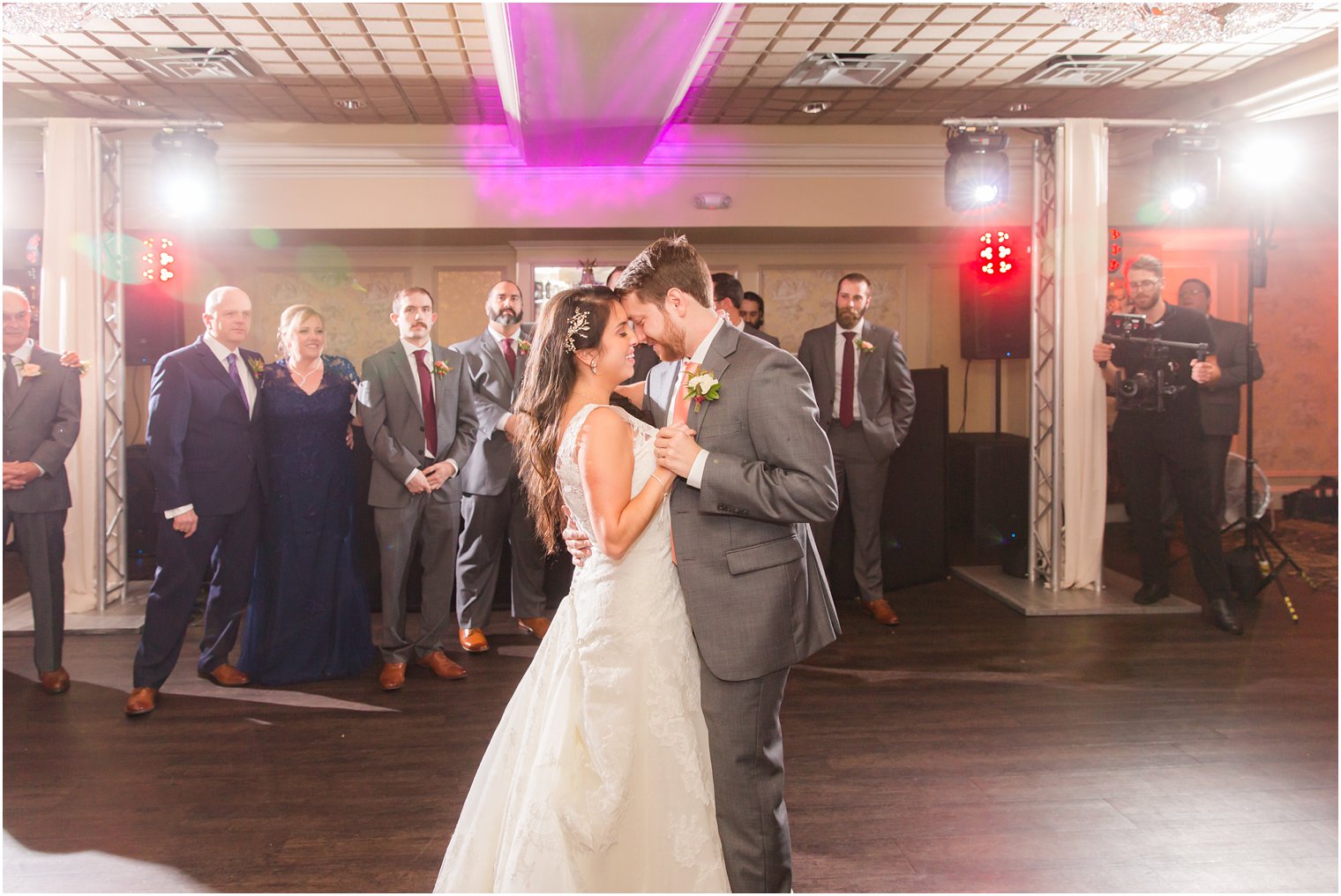 bride and groom's first dance at Olde Mill Inn photographed by Idalia Photography