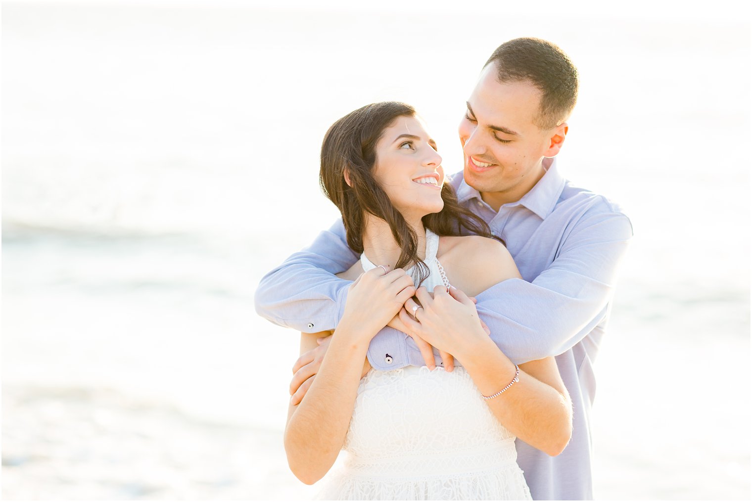 Groom holding his bride in Cape May