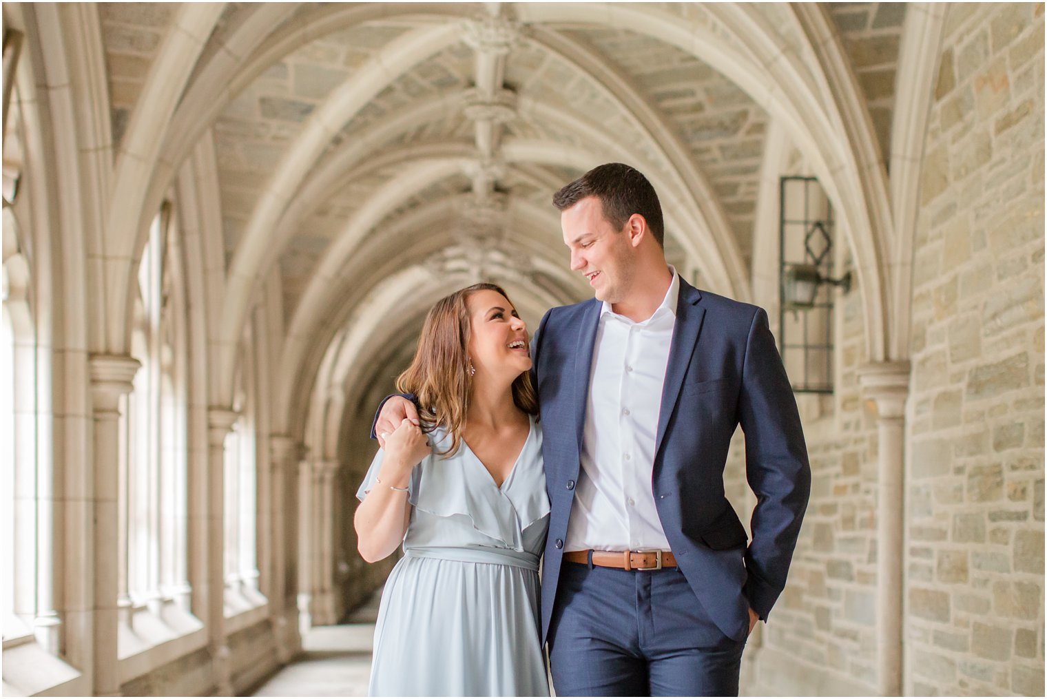 romantic Princeton University Engagement session with Idalia Photography