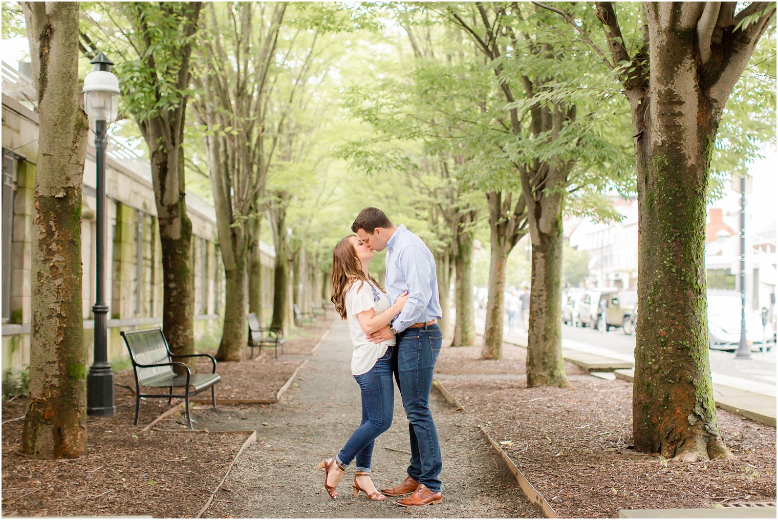 relaxed engagement portraits in Princeton NJ with Idalia Photography