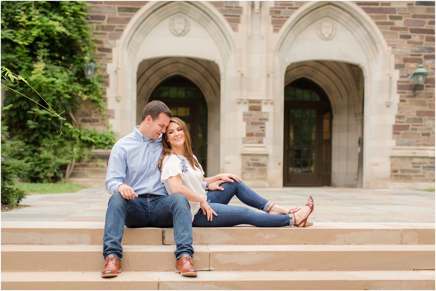 casual Princeton University Engagement Photos with Idalia Photography