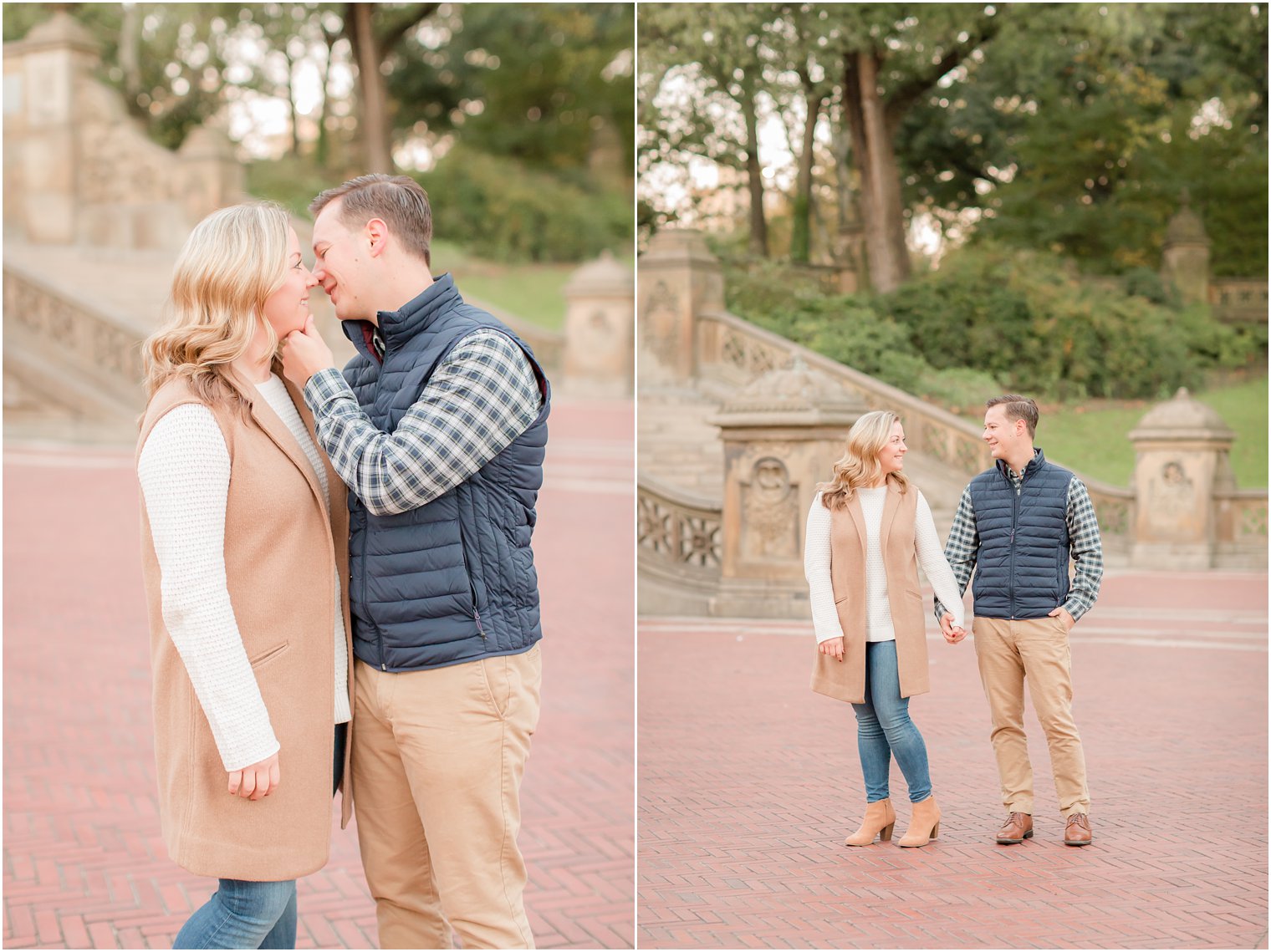 Fall engagement photos in Central Park, NYC