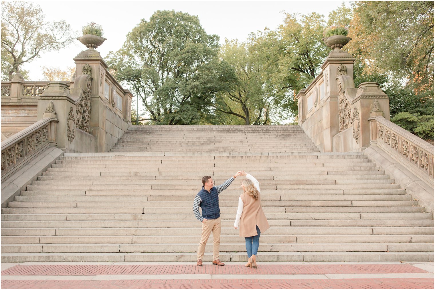 Fun engagement photo twirling idea