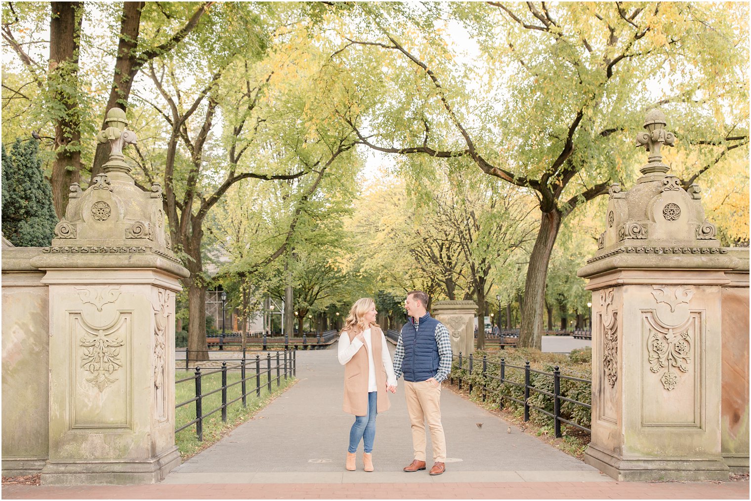 Elegant NYC engagement photo in Central Park