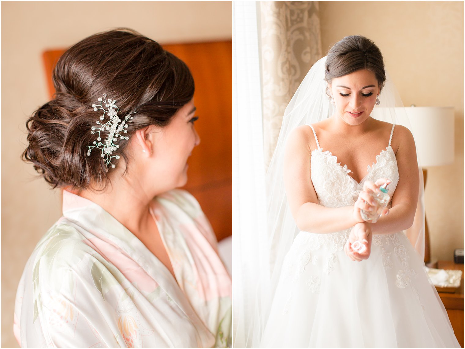 bride getting ready for her wedding day