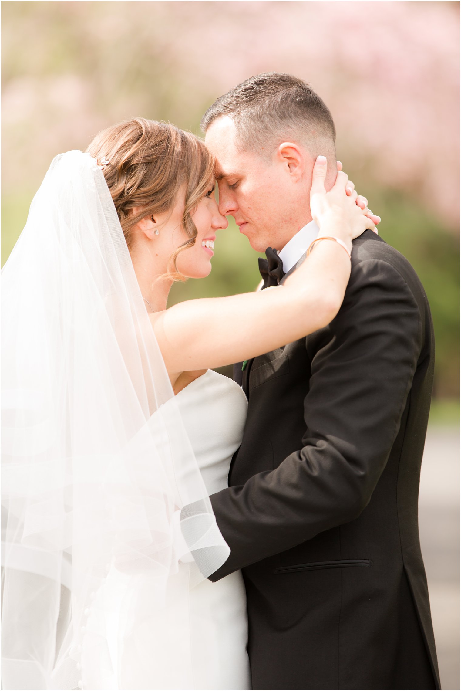 bride and groom at Pen Ryn Estate wedding in Bensalem, PA