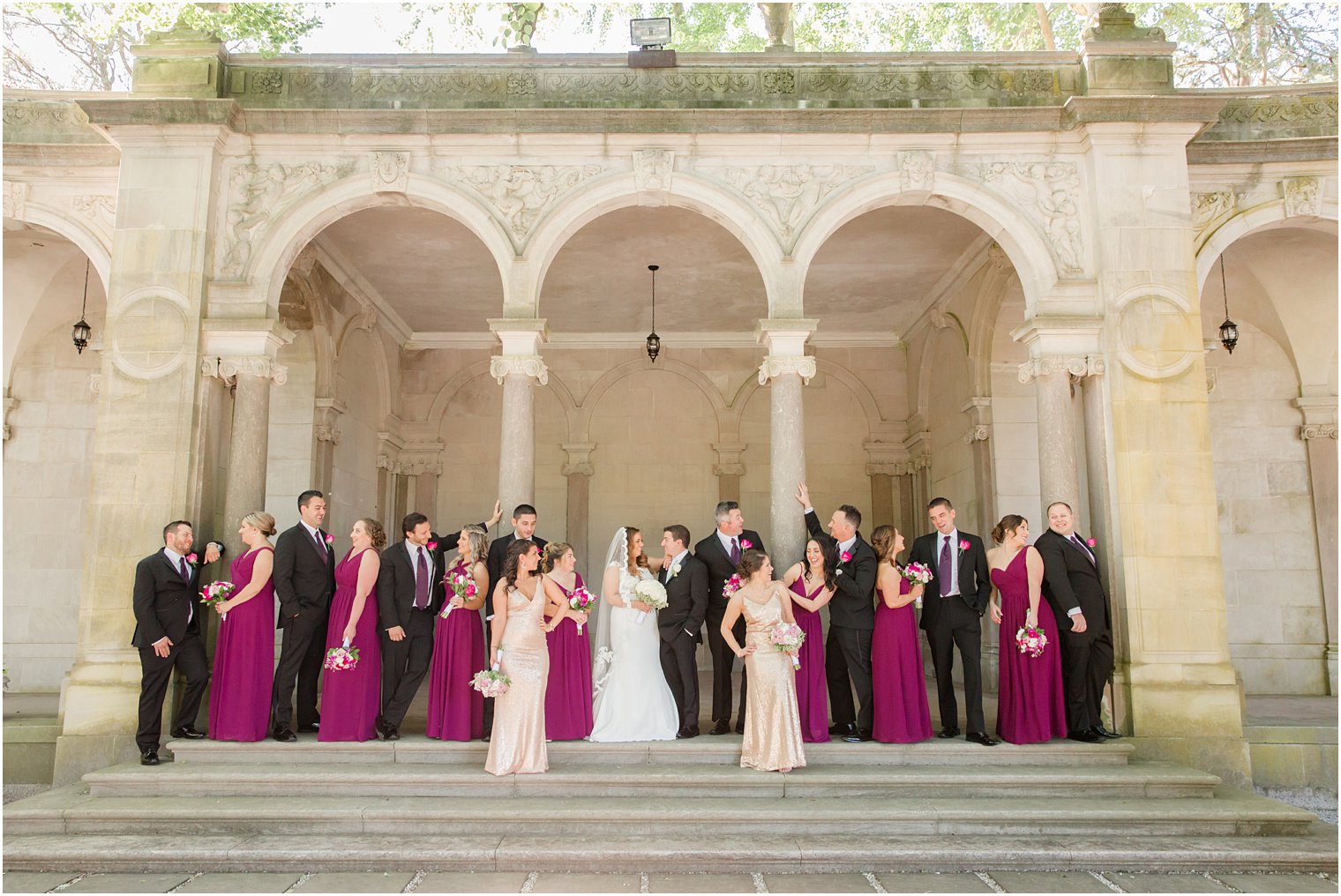 Bridal Party photo at Monmouth University