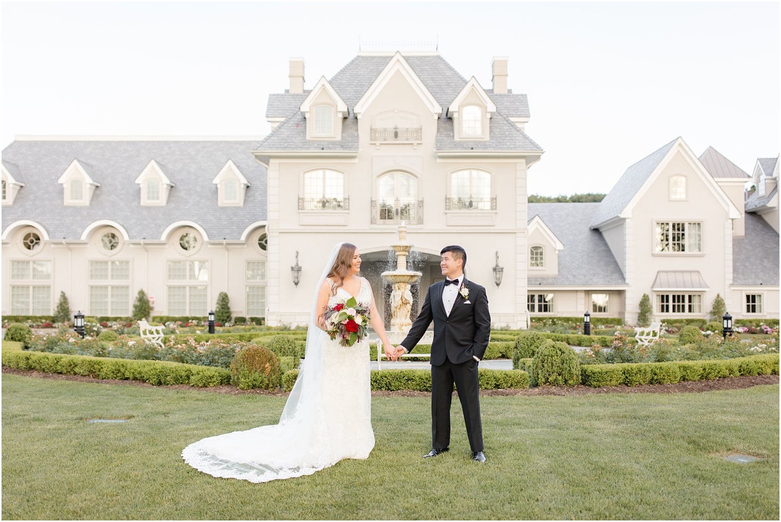 wedding couple at Park Chateau Estate and Gardens