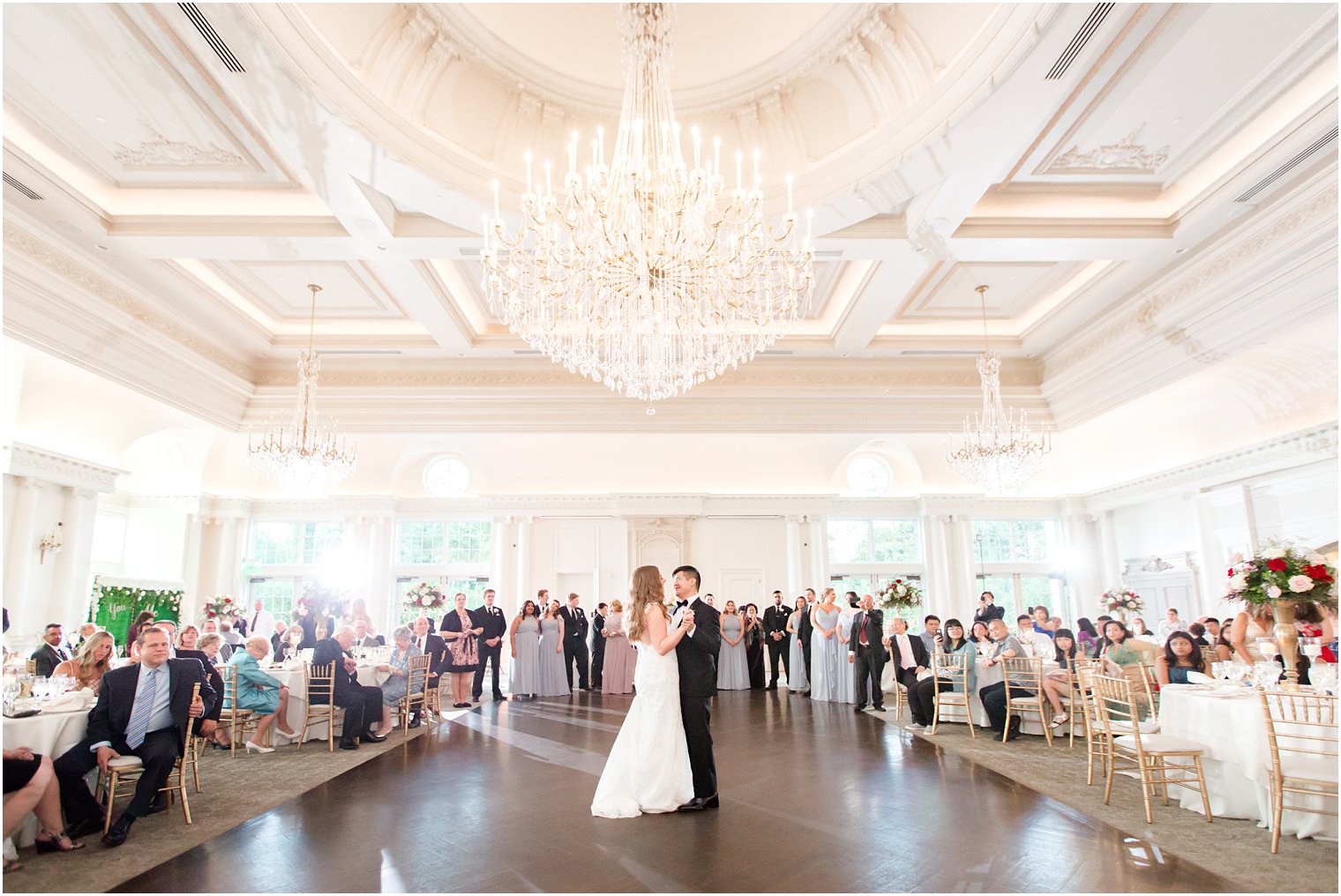 first dance between husband and wife at wedding reception at Park Chateau Estate