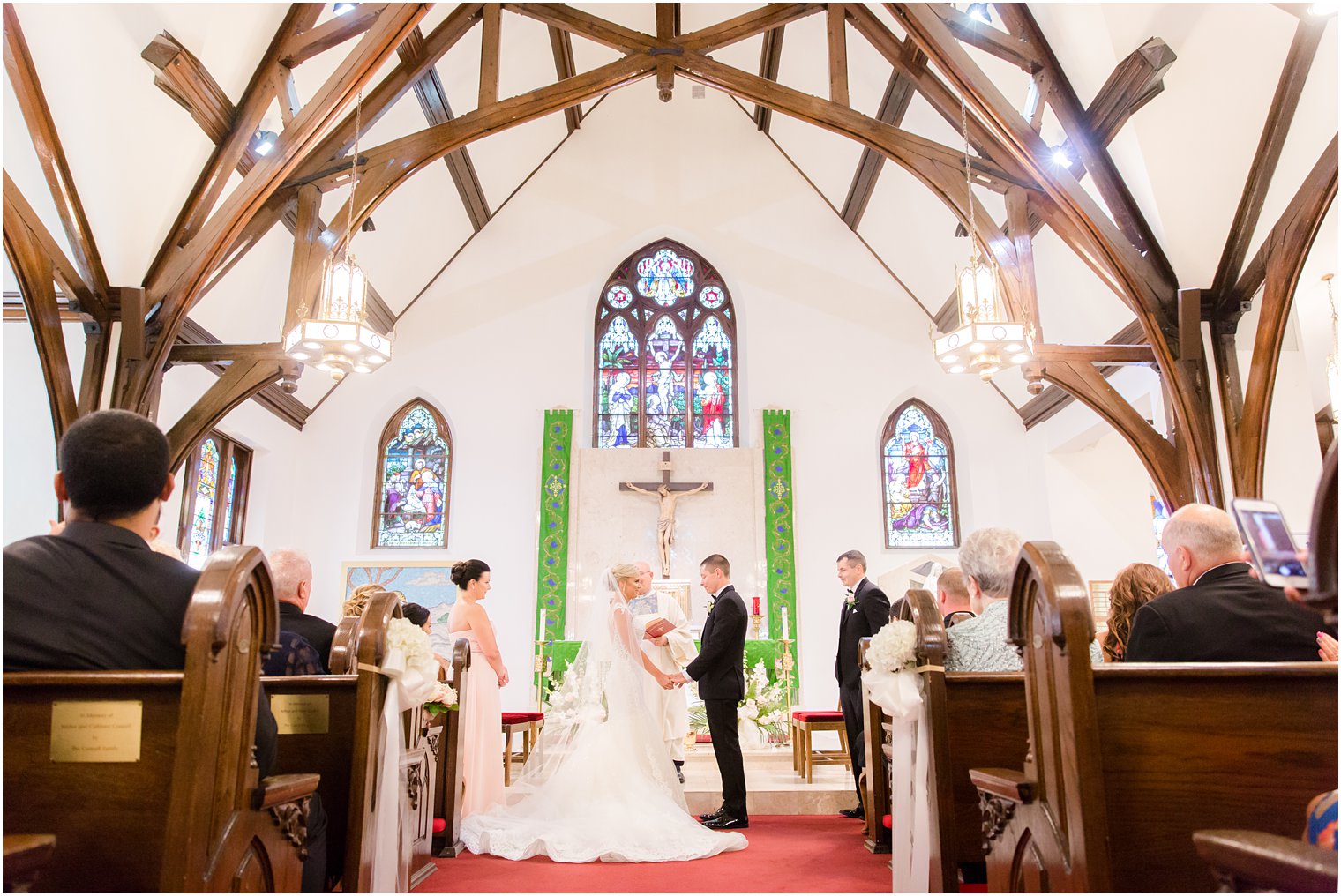 traditional wedding ceremony at St. Elizabeth's in Avon-by-the-Sea