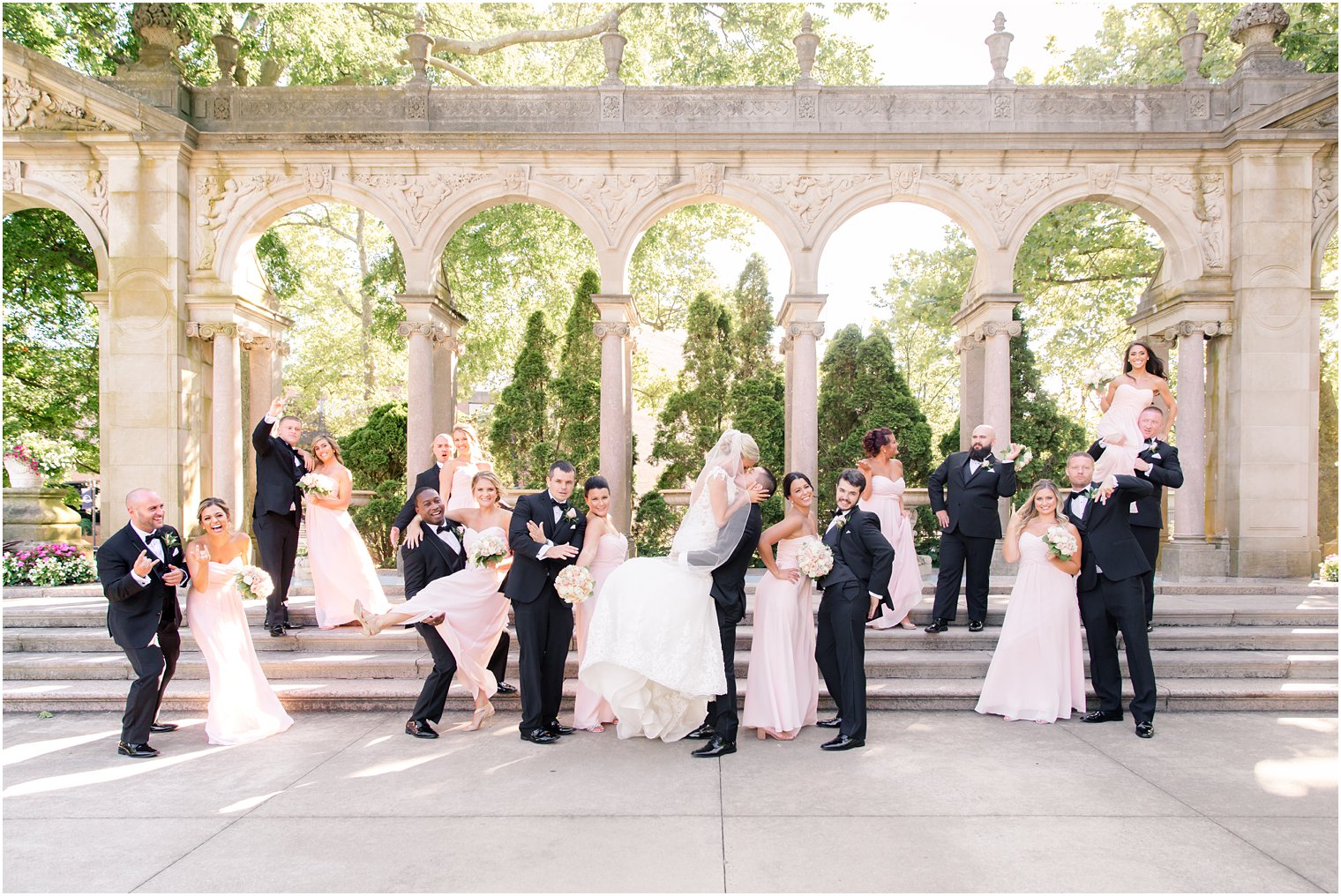 fun bridal party photo at Monmouth University