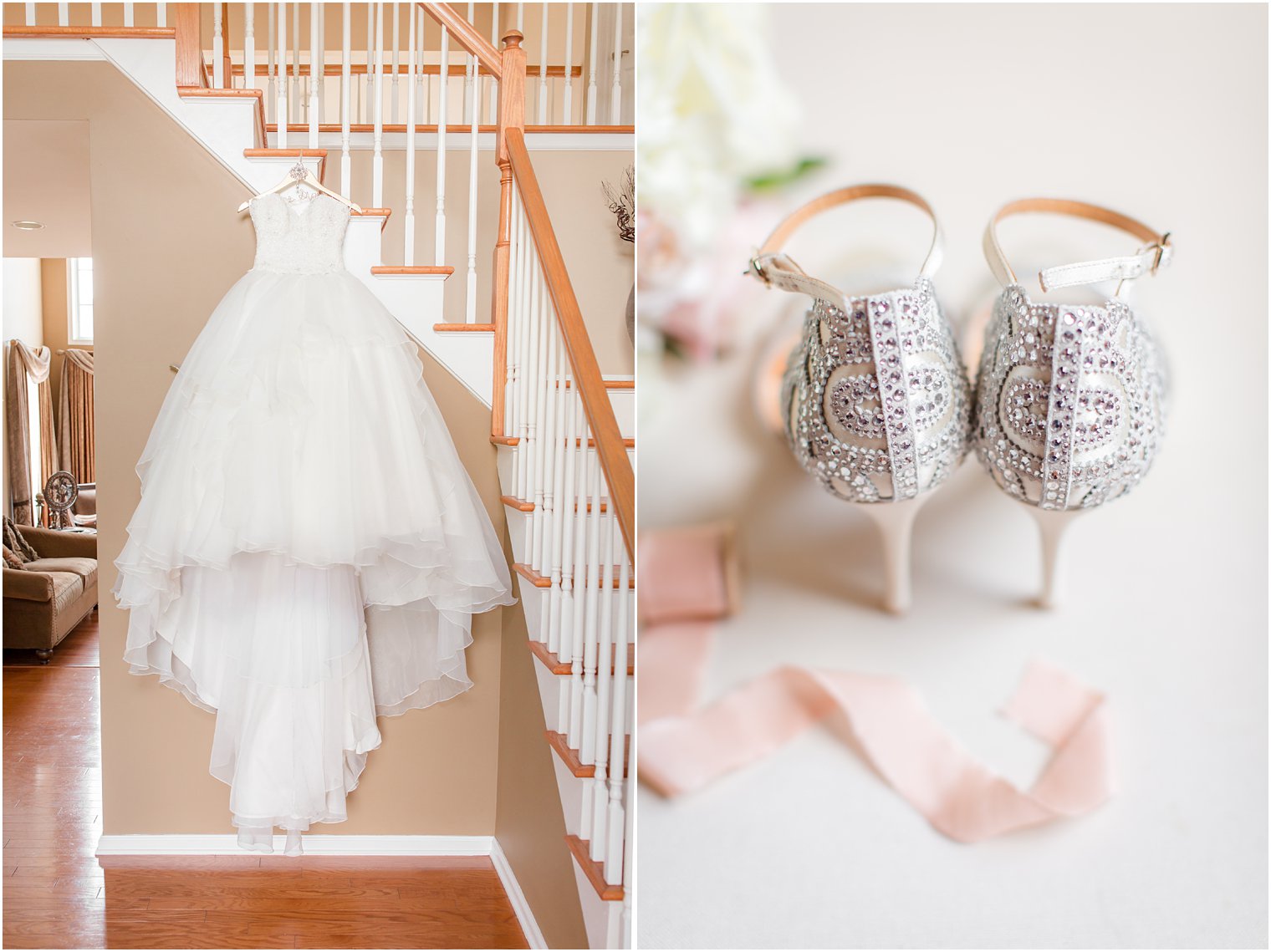 wedding dress and shoes for a Brooklyn wedding