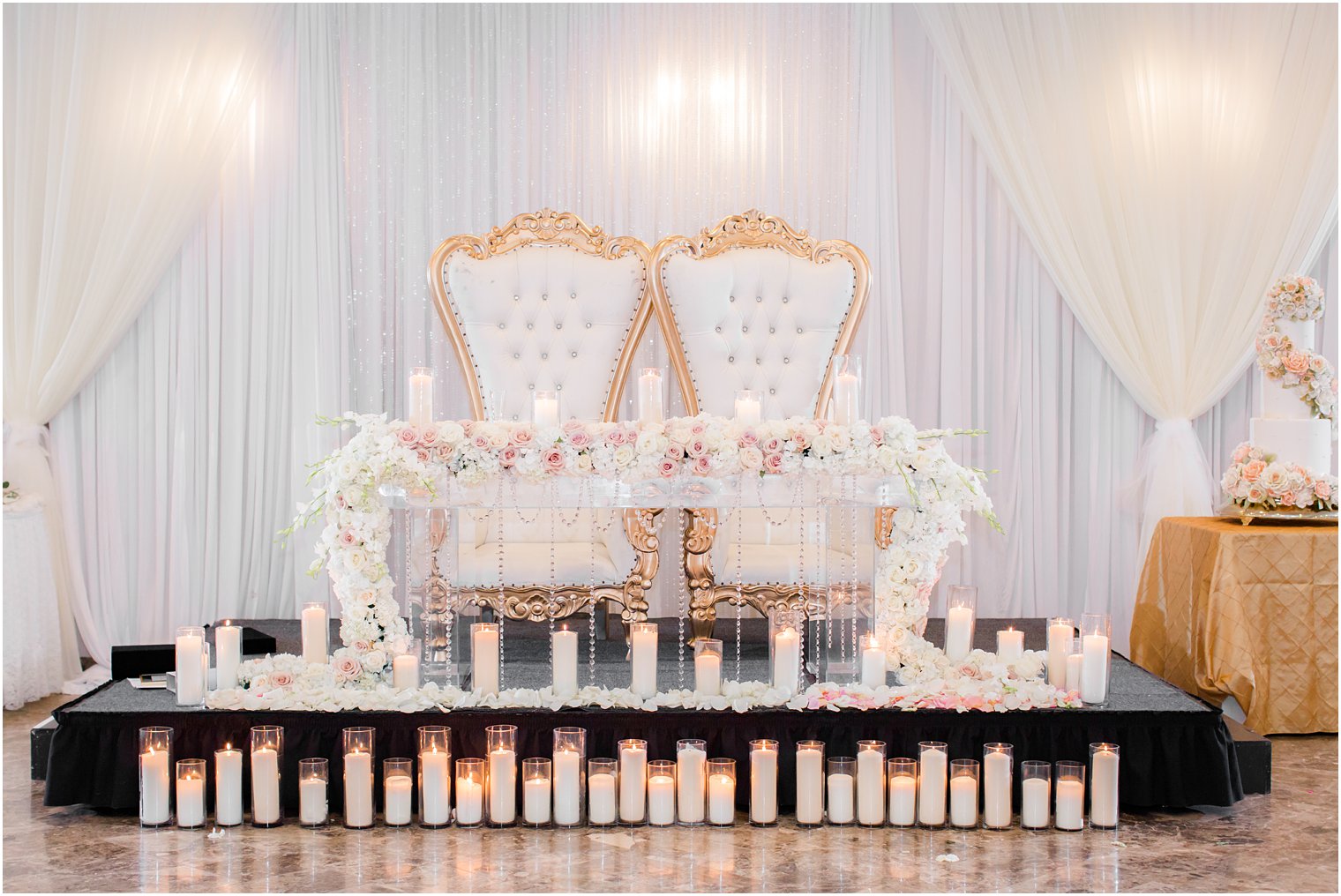 sweetheart table at Brooklyn wedding at Gargiulo's