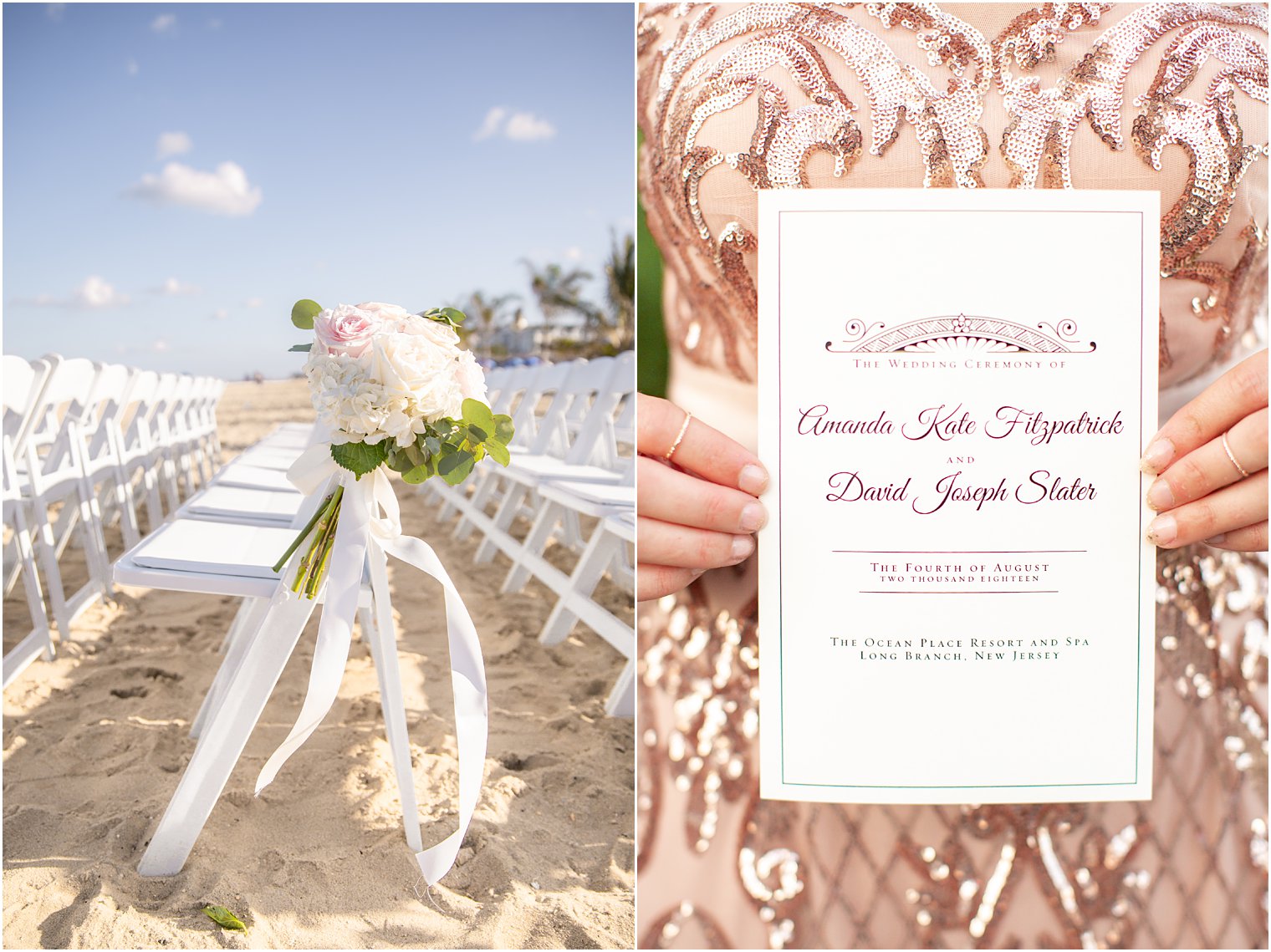 beach ceremony at Ocean Place Resort and Spa