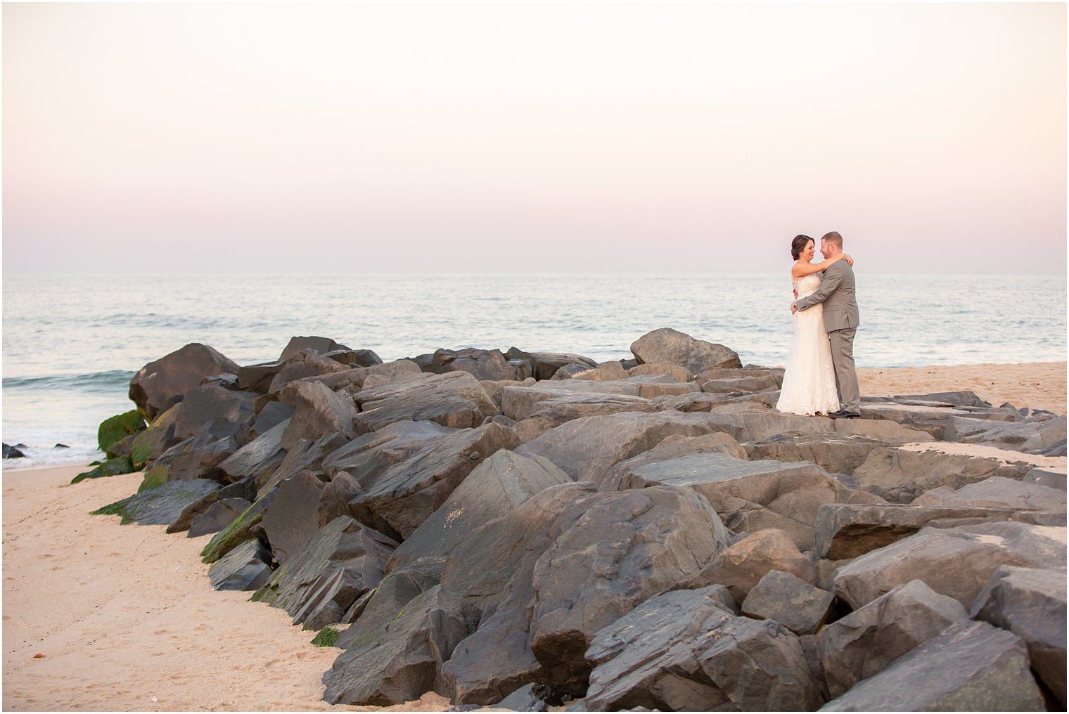 sunset photos at Ocean Place Resort and Spa wedding