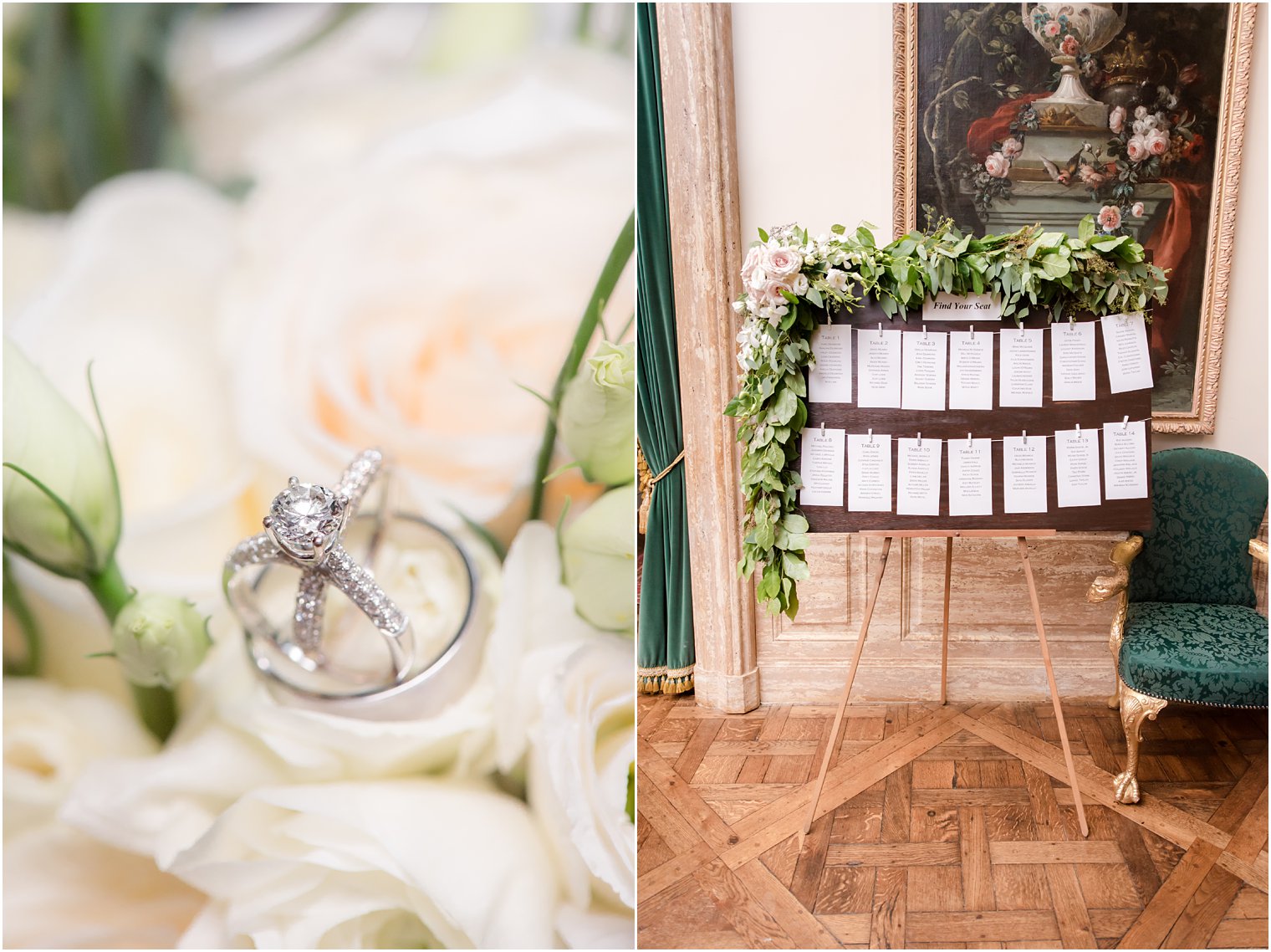 wedding reception details at Jasna Polana