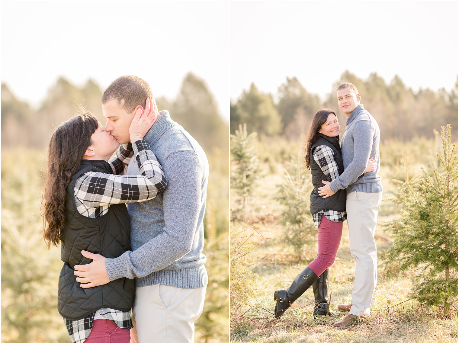 romantic winter engagement photos