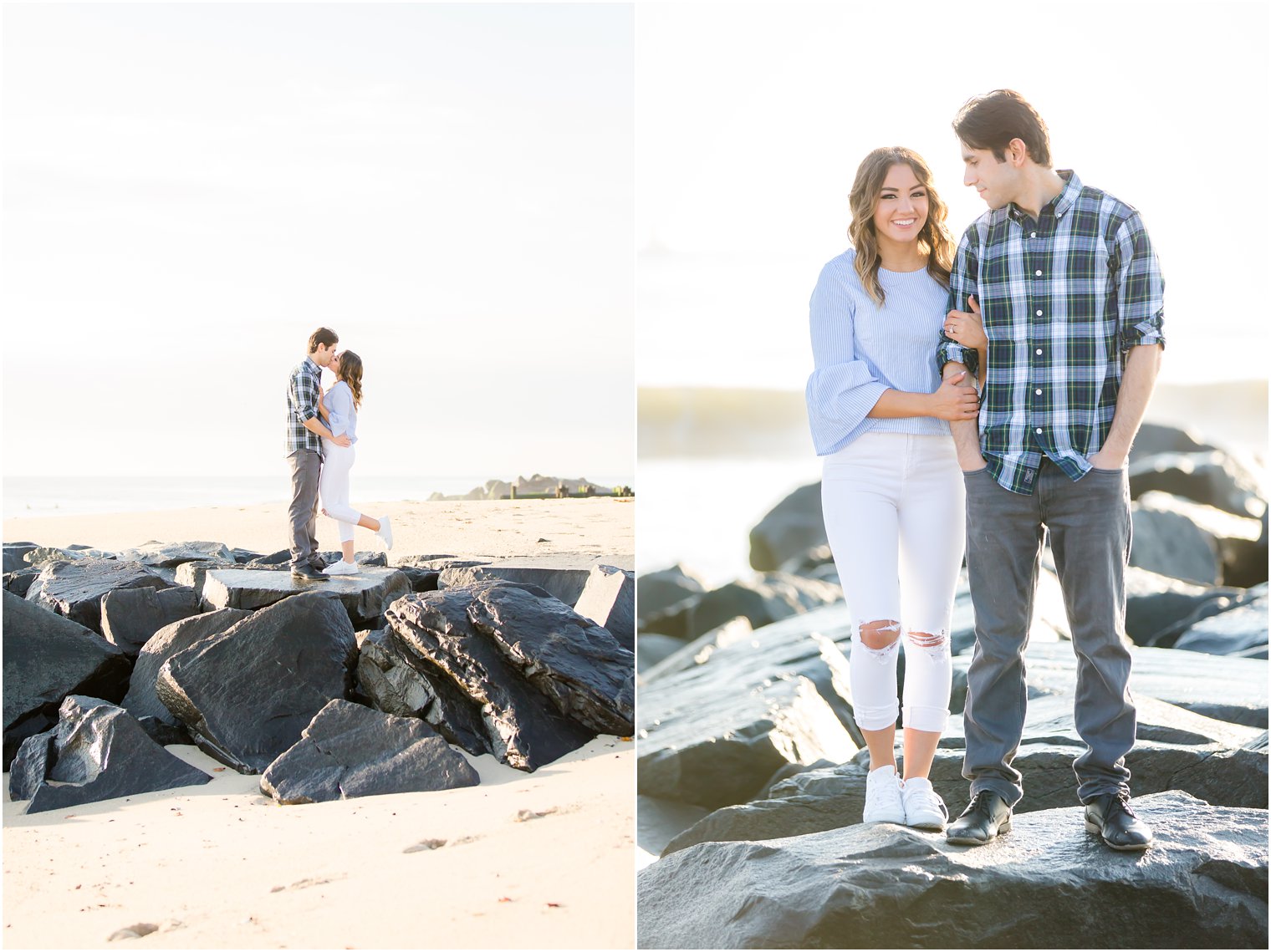 engaged couple in Long Branch NJ