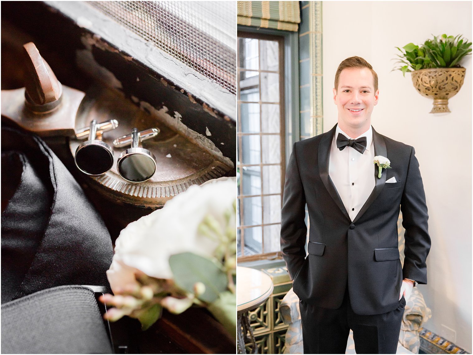 groom and groom's cuff links