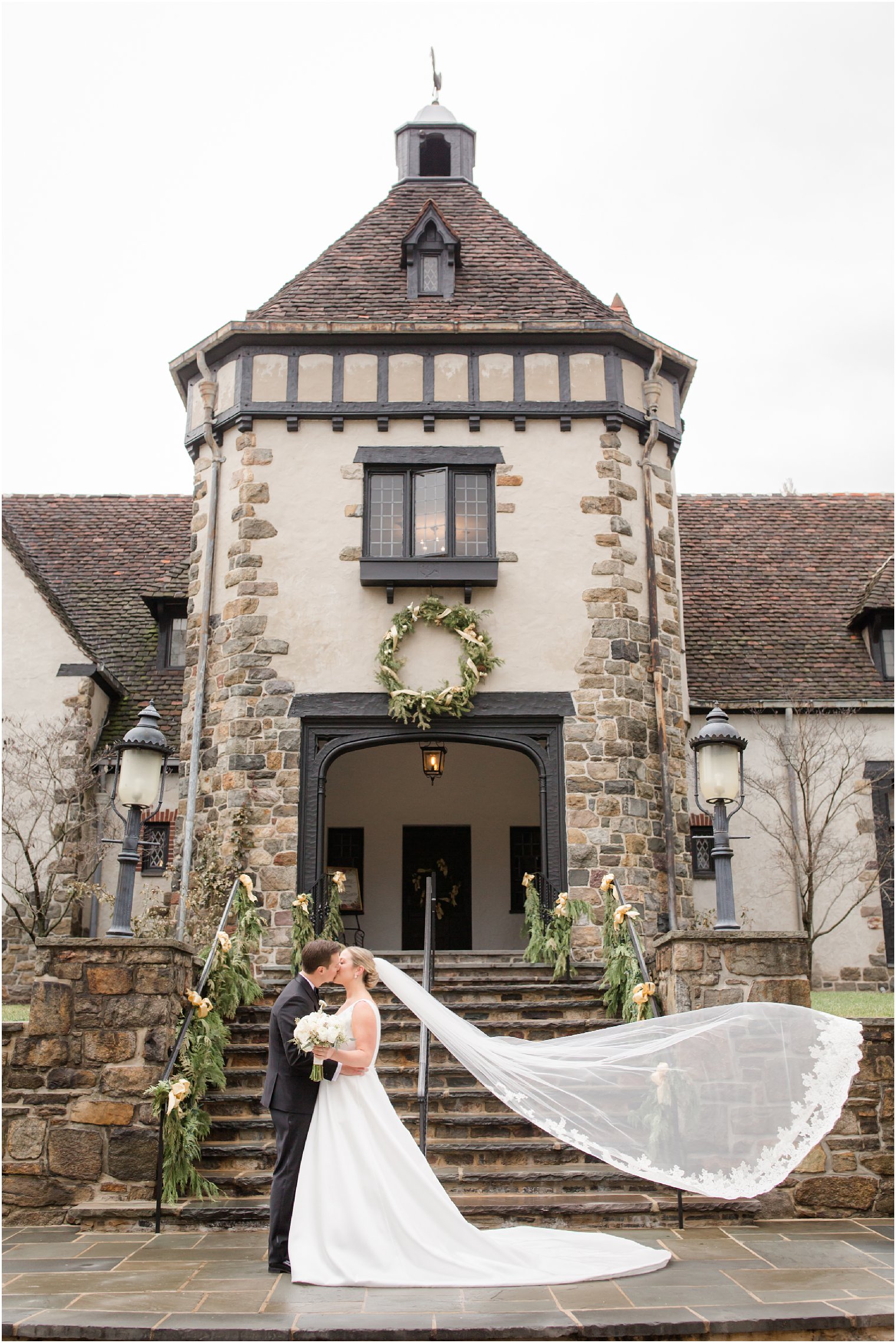 romantic floating veil photo at Pleasantdale Chateau