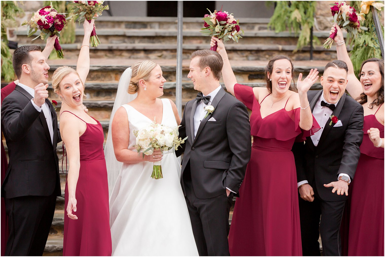 candid photo of bride and groom