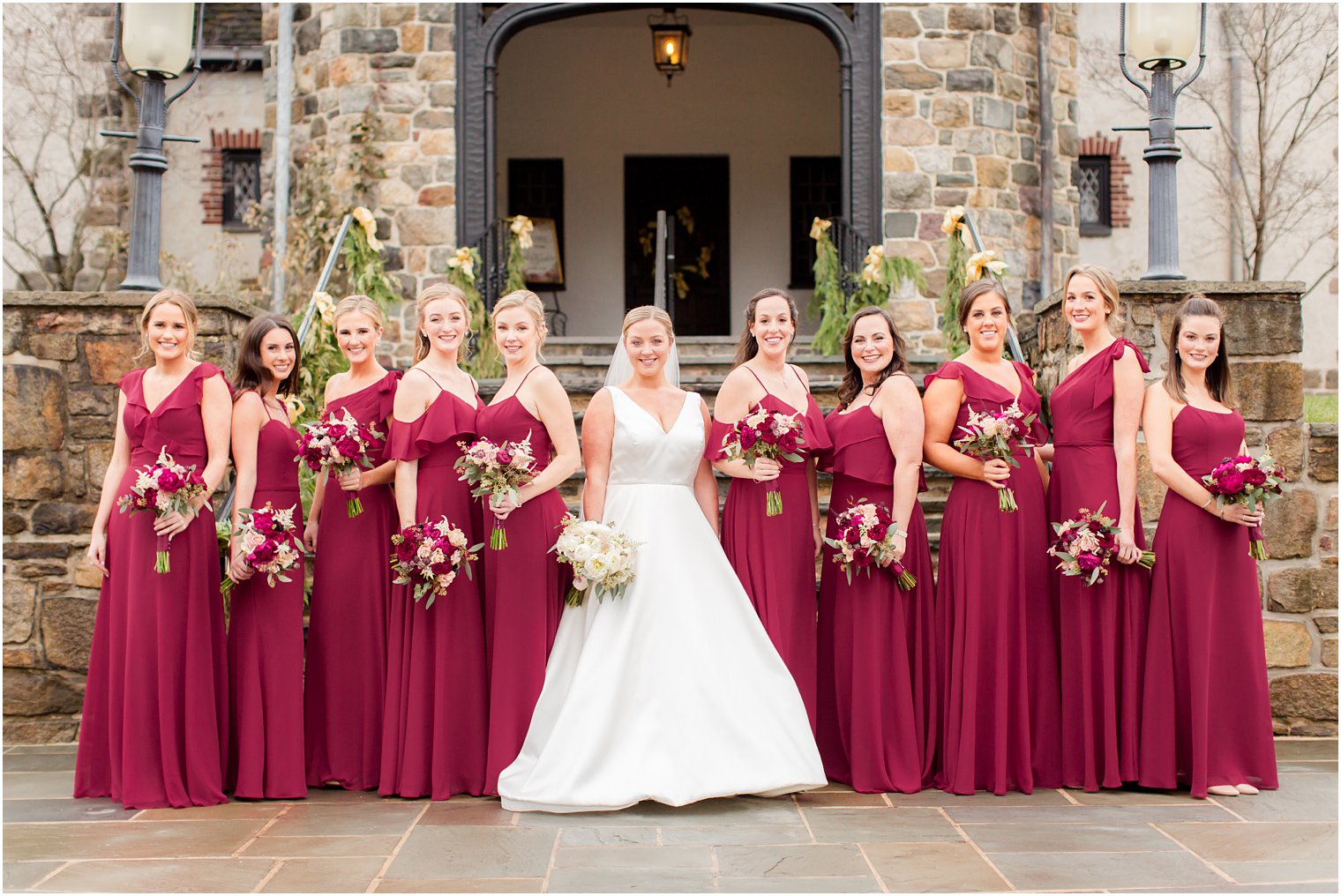 bridesmaids photos at Pleasantdale Chateau