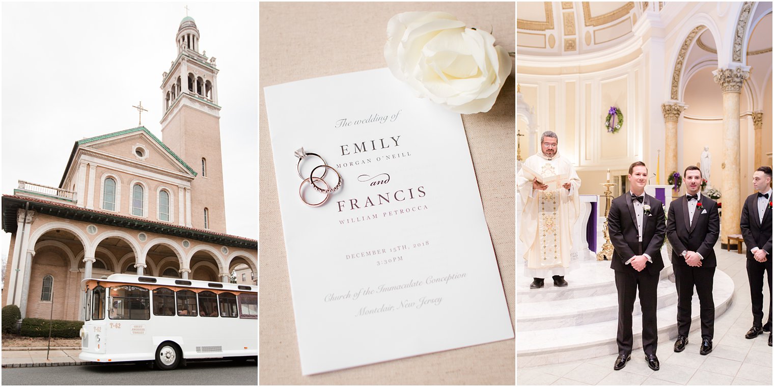 wedding ceremony at Church of the Immaculate Conception in Montclair, NJ