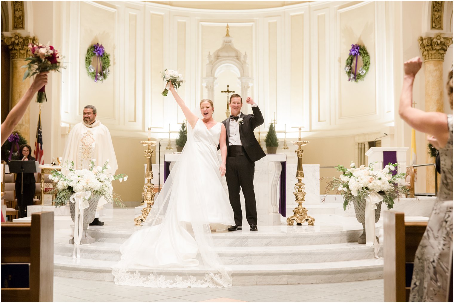just married photo at Church of the Immaculate Conception in Montclair, NJ
