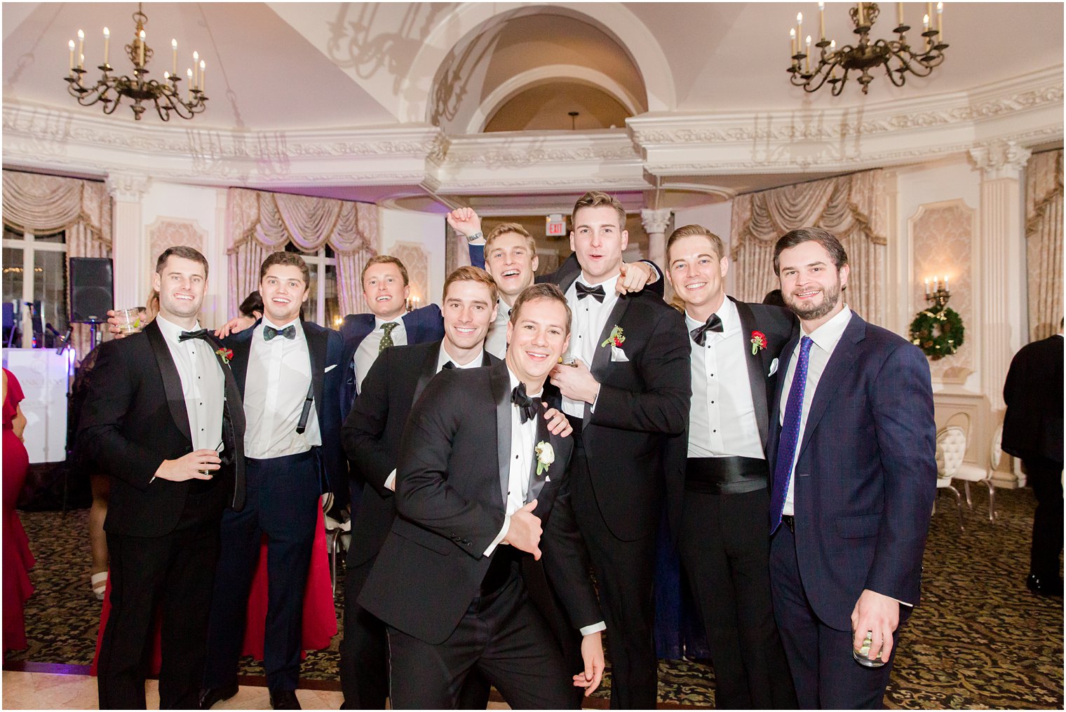 groomsmen and groom at Pleasantdale Chateau wedding 