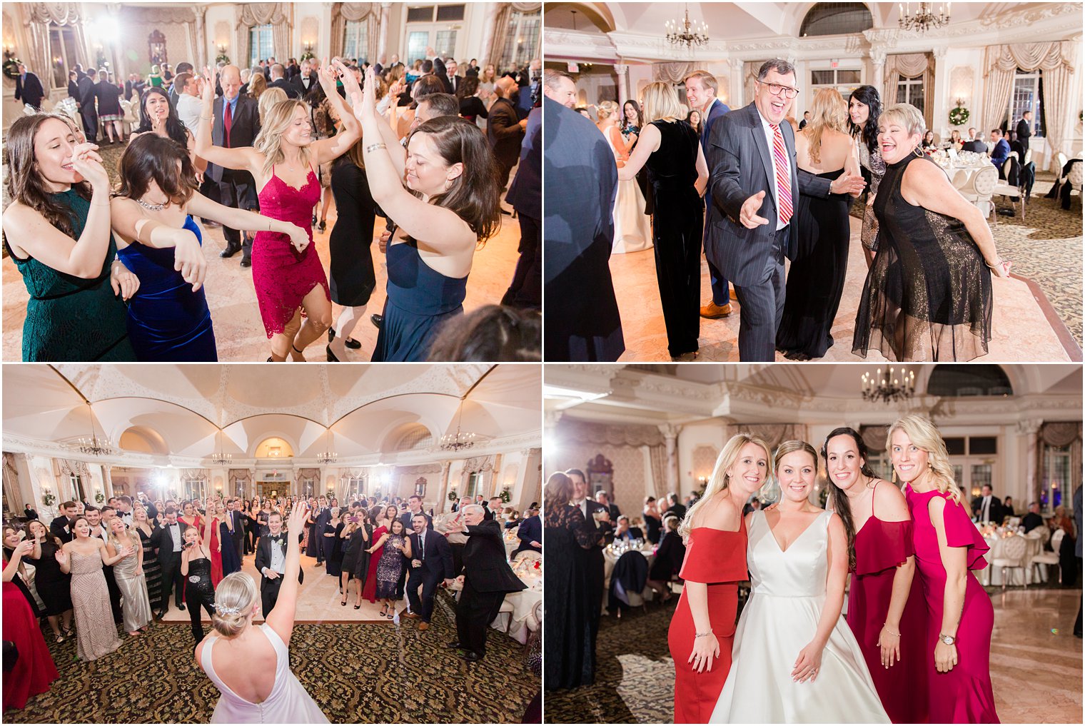 wedding guests dancing at Pleasantdale Chateau