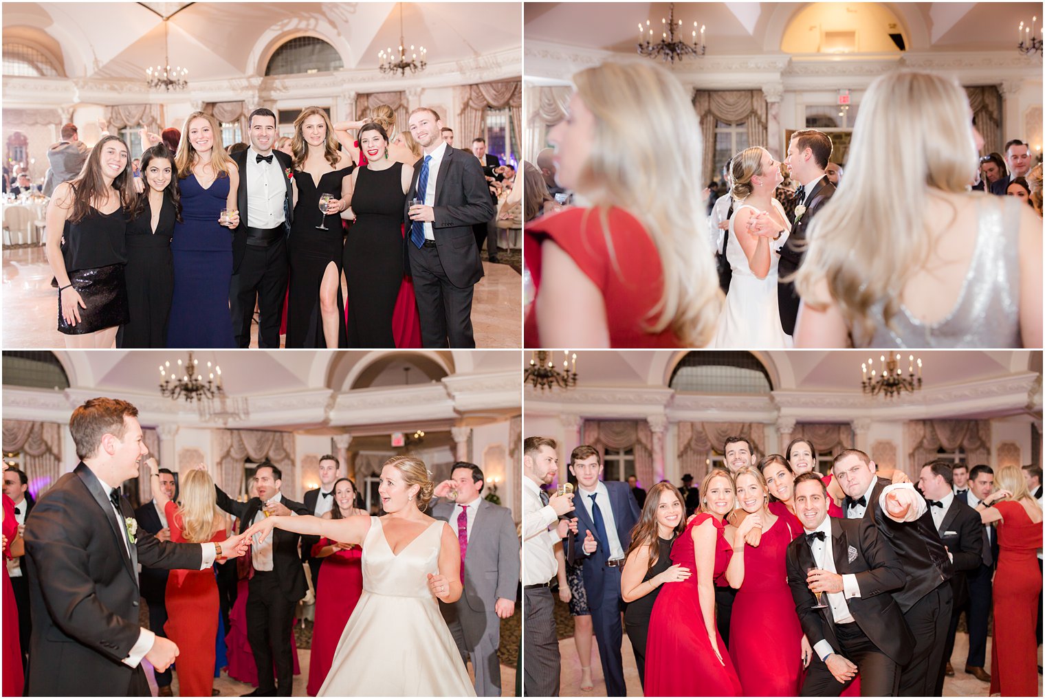 guests dancing at Pleasantdale Chateau wedding reception 