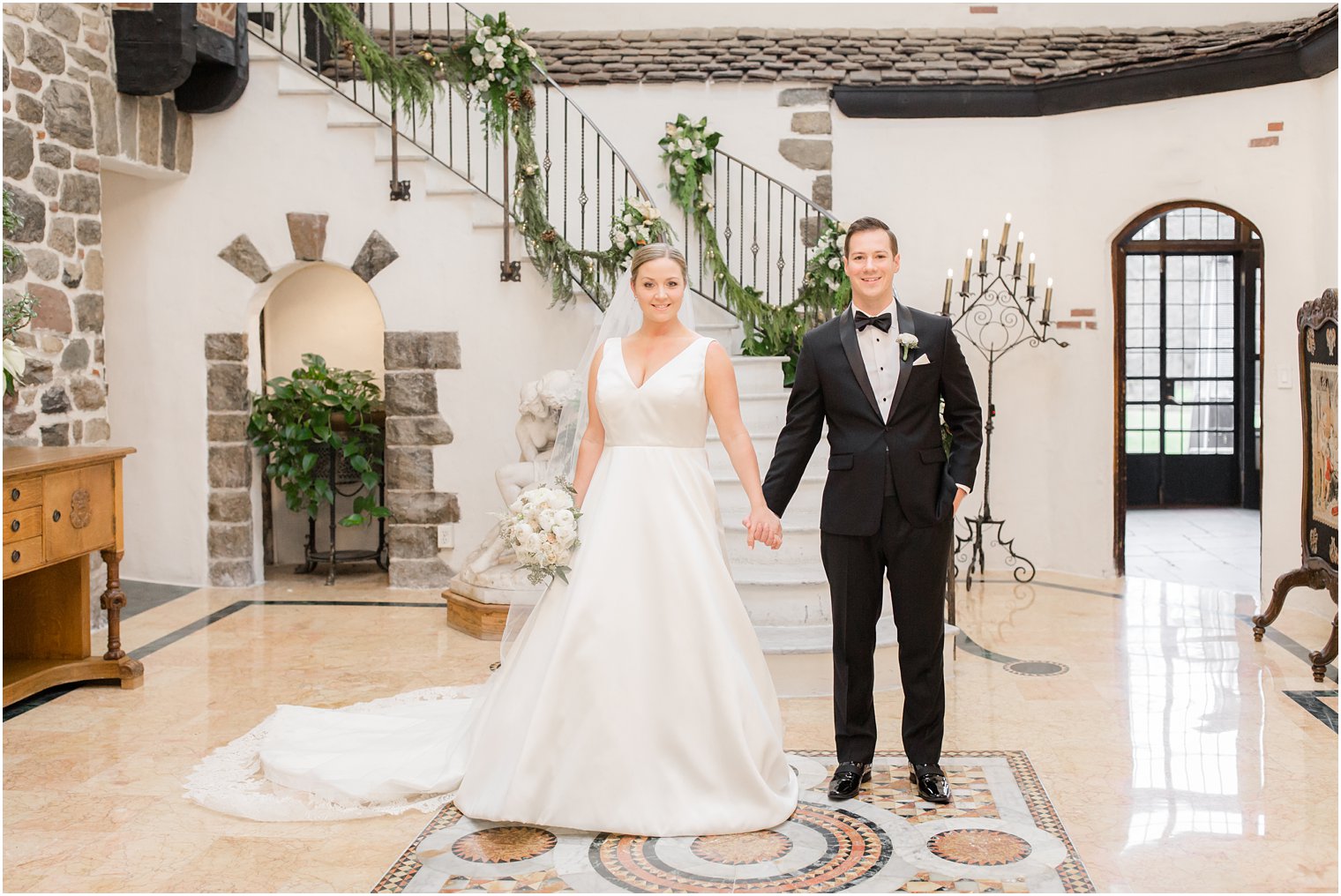 bride and groom portrait at Pleasantdale Chateau