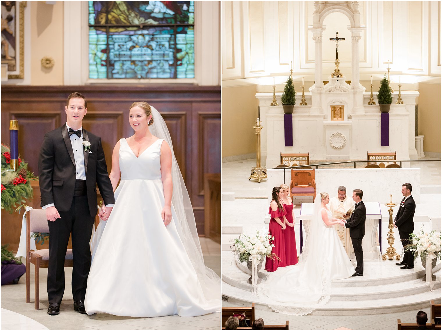 wedding ceremony at Church of the Immaculate Conception in Montclair, NJ