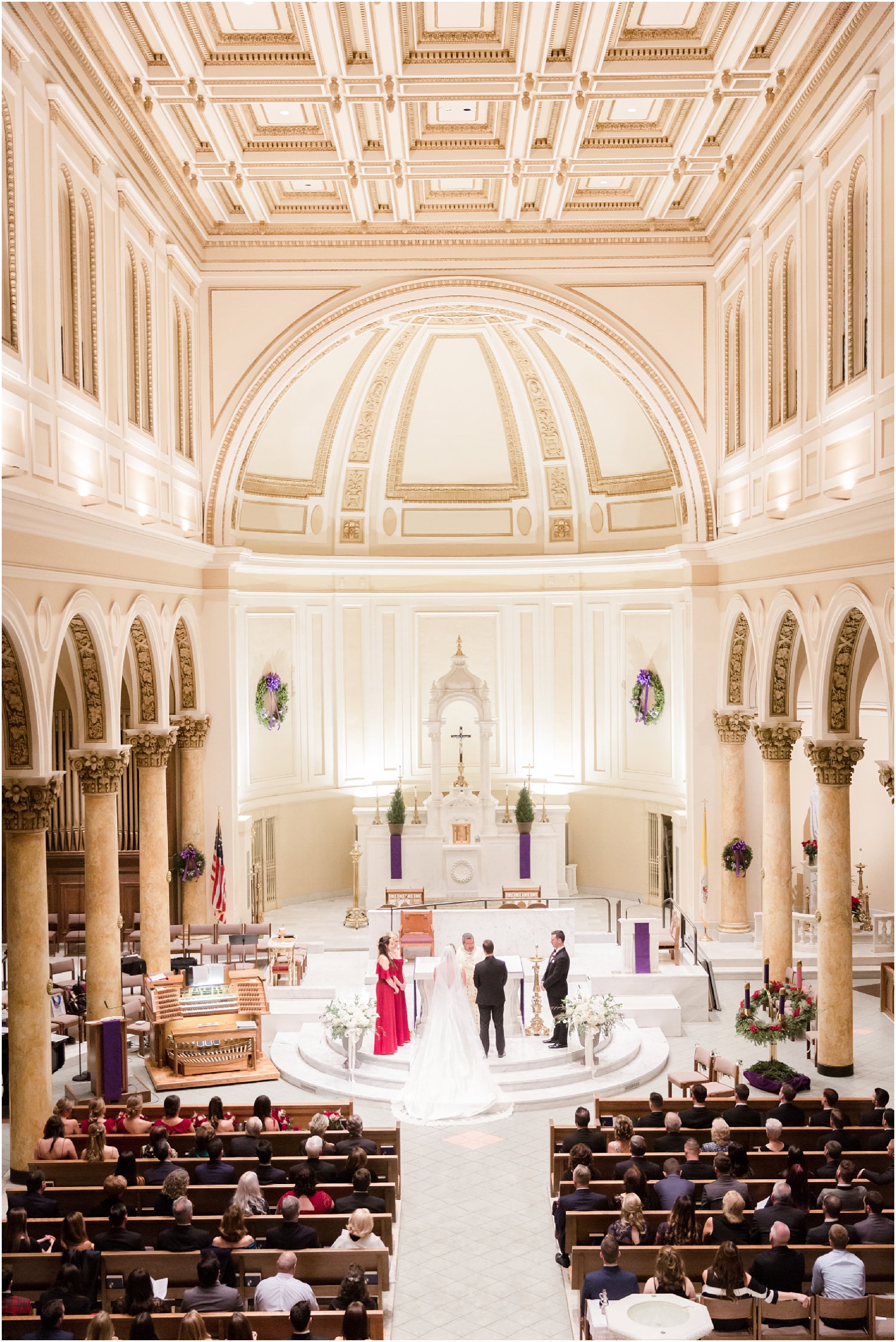 wedding ceremony at Church of the Immaculate Conception in Montclair, NJ