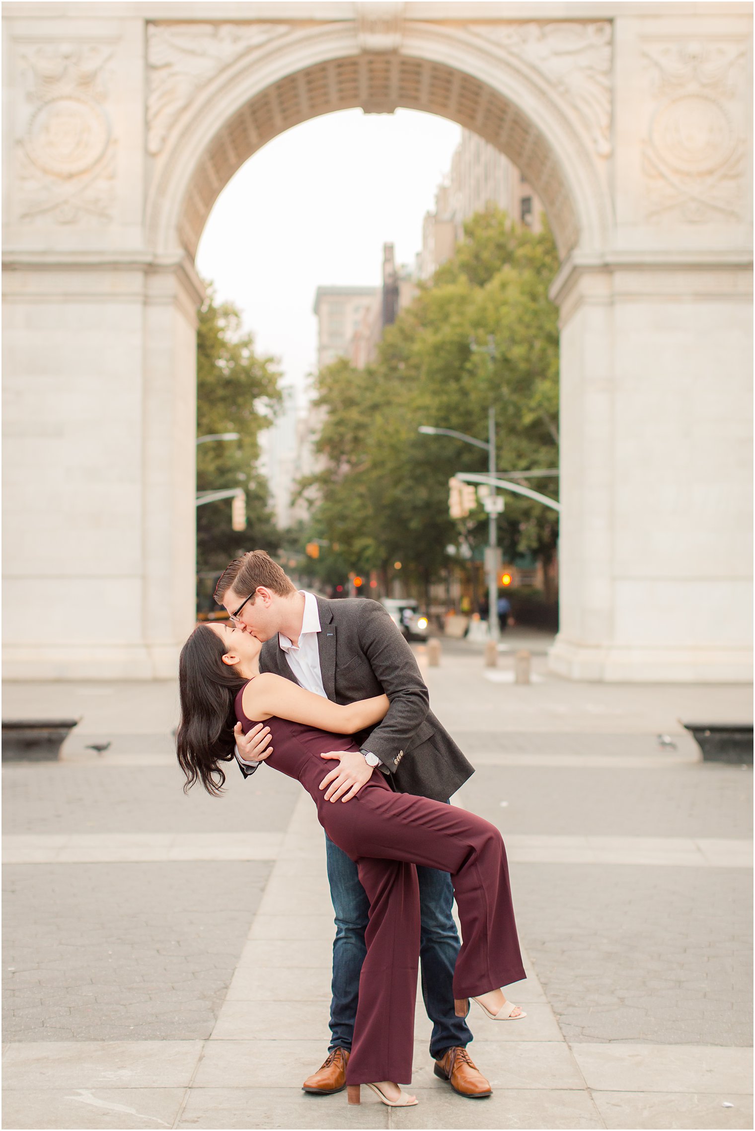 Washington Square Park engagement photos in NYC