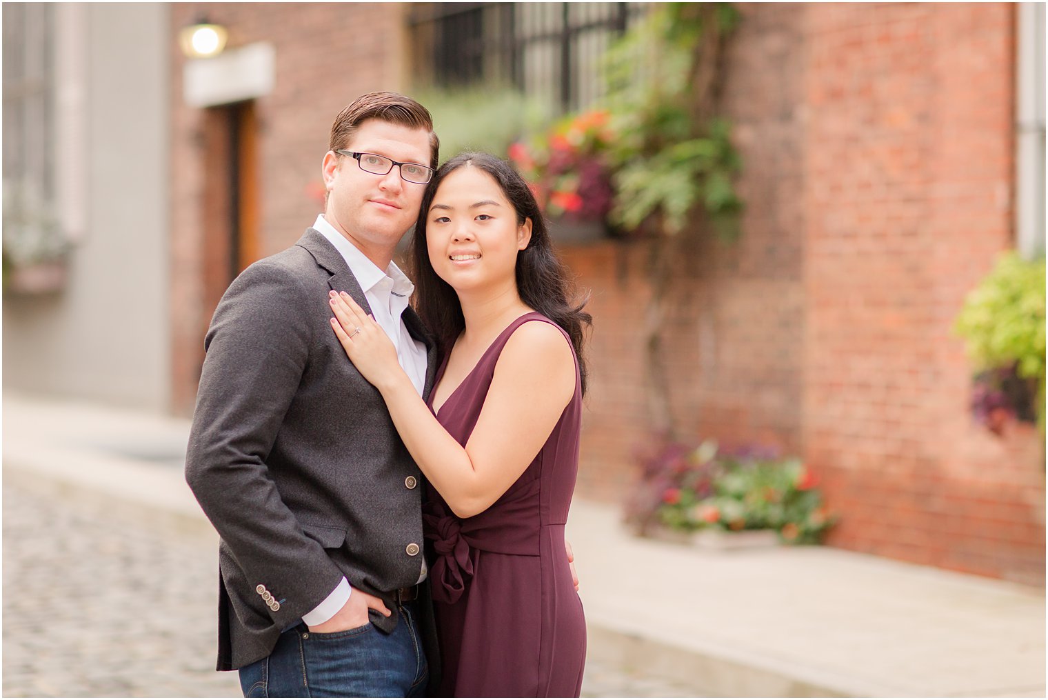 engagement photos at Washington Square Park