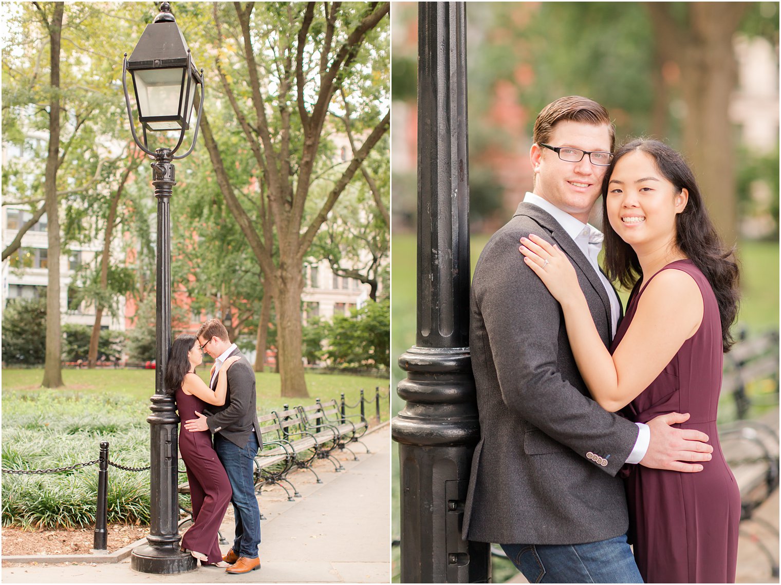 engagement photos in a NYC park