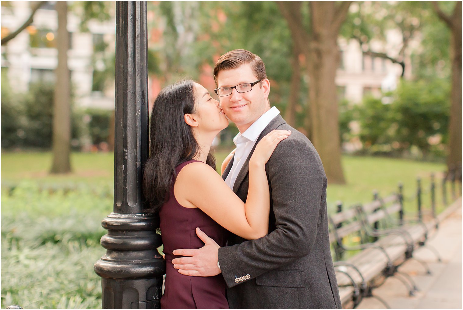 cute posing idea for engagement photos