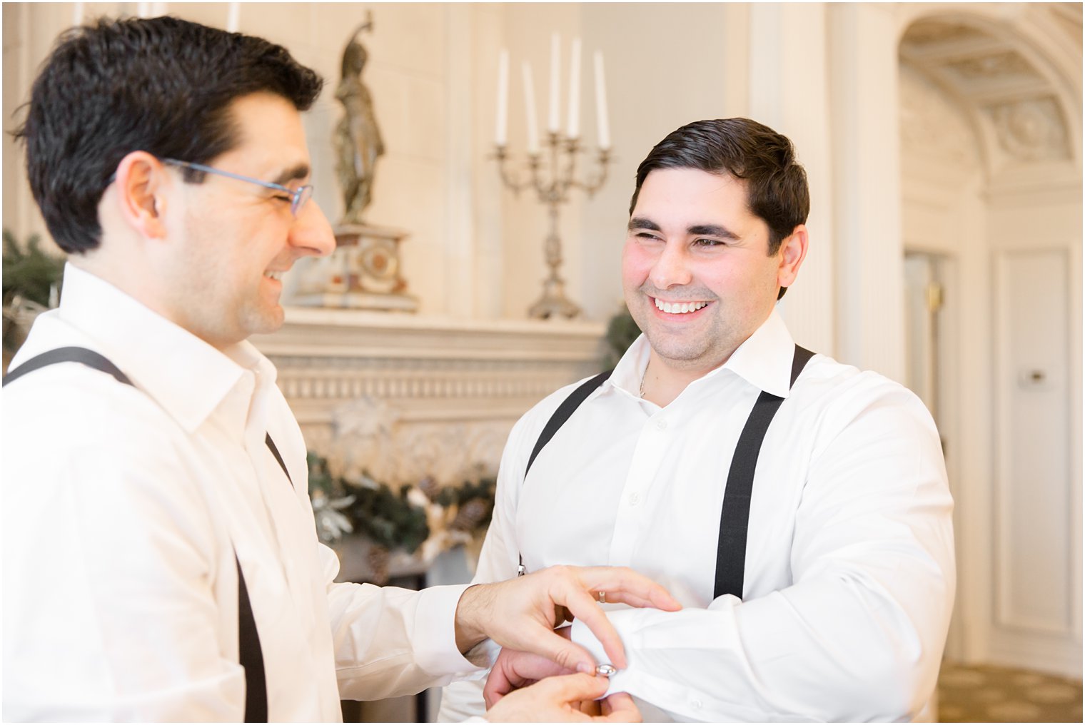 groom getting ready with his best man