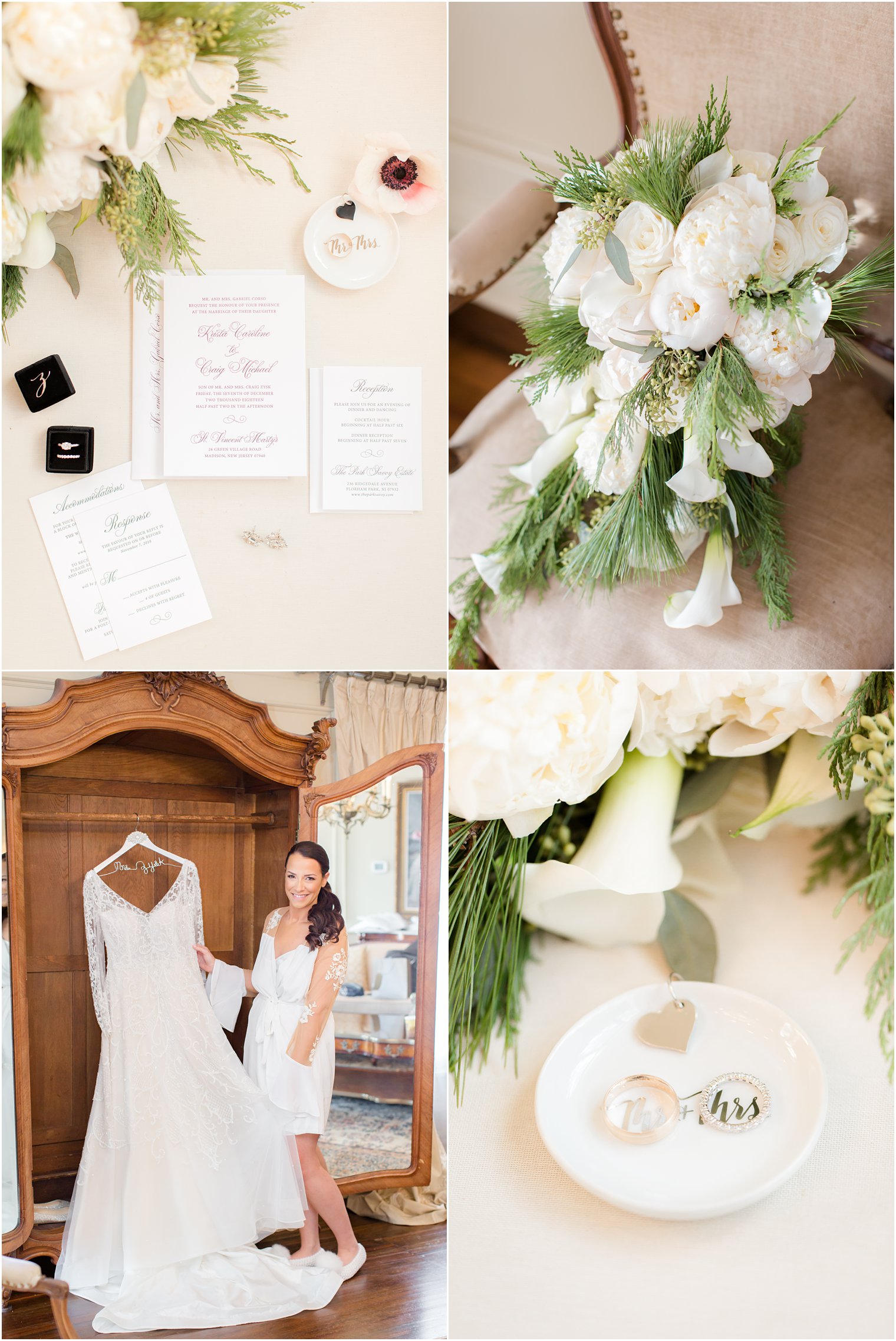 Bride getting ready at Park Savoy Estate bridal suite